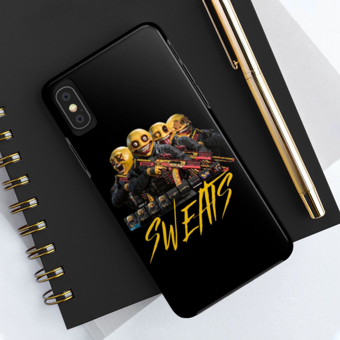 Tough Phone Cases - Bold 'SWEATS' Design for Gamers & Trendsetters