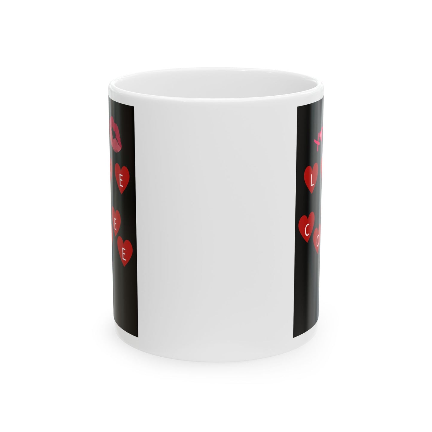 Ceramic Mug - Love Coffee Hearts Perfect Gift for Valentine’s Day