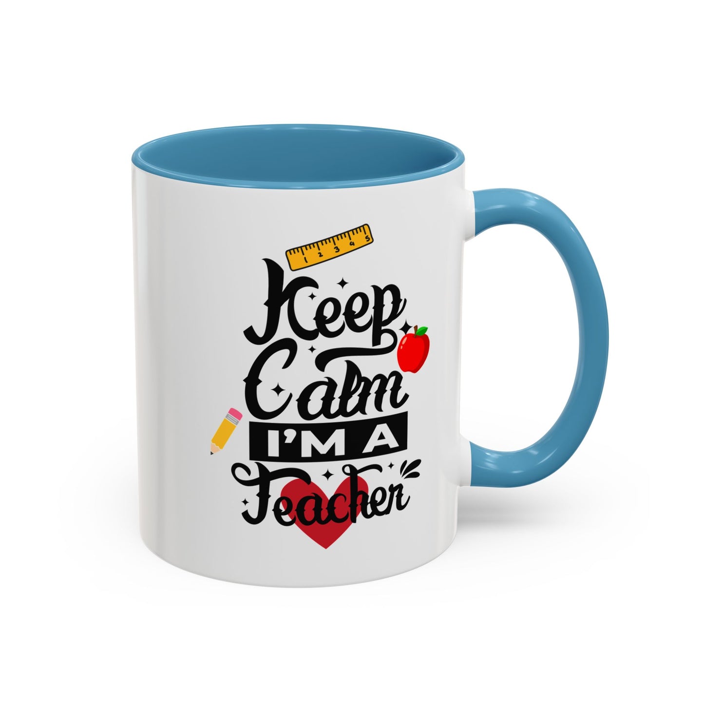 ☕ Teacher’s Keep Calm Coffee Mug – Fun & Motivational Gift for Teacher Appreciation Day 🍎✨