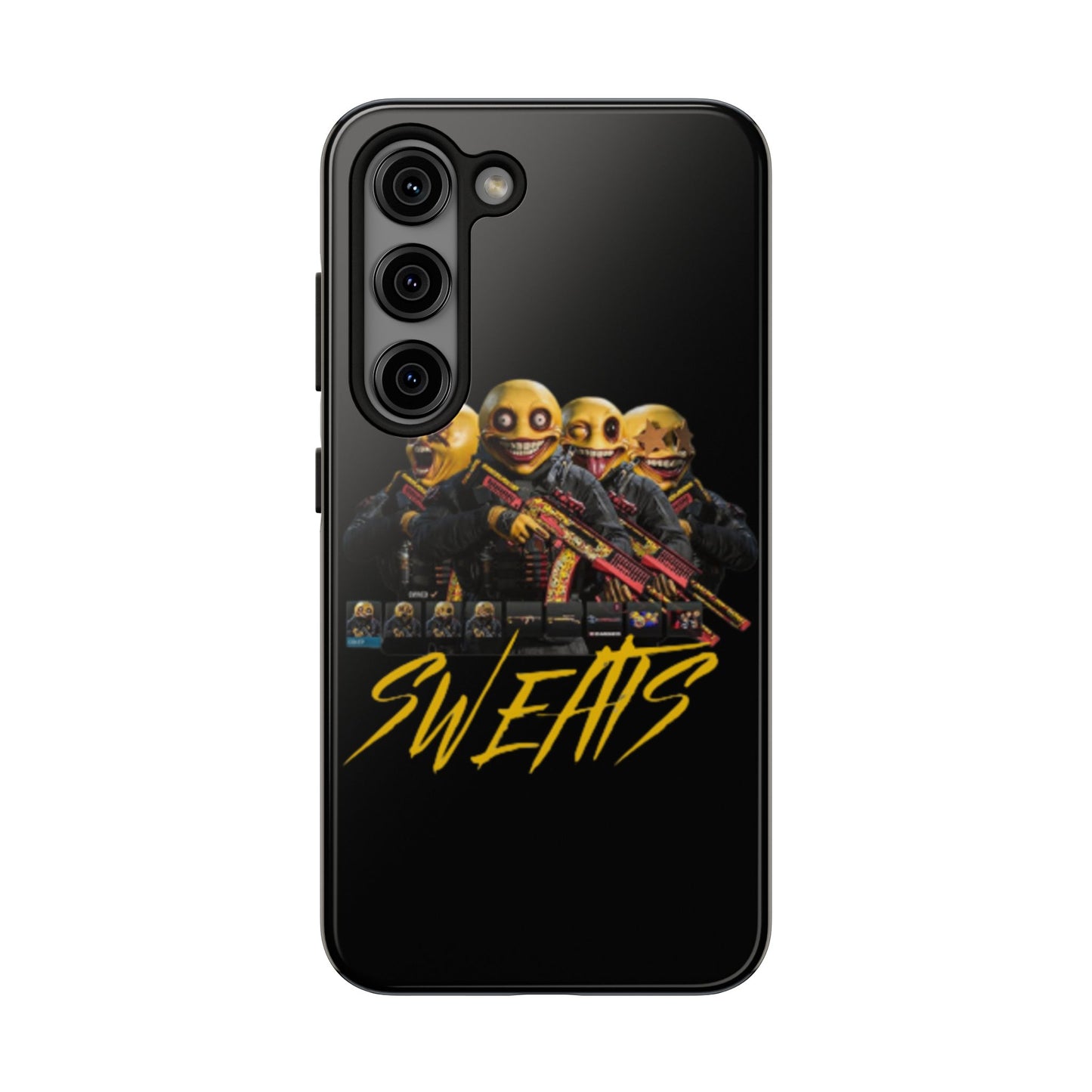 Tough Phone Cases - Bold 'SWEATS' Design for Gamers & Trendsetters