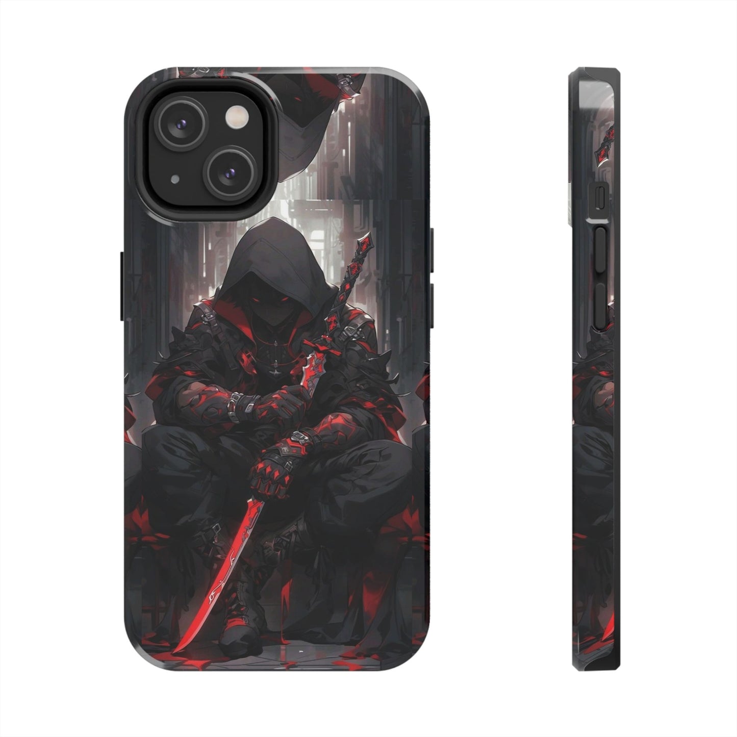 🖤 Tough Phone Case – Dark Warrior Design for Gamers & Anime Fans – Durable Protection & Unique Style for iPhone & Android