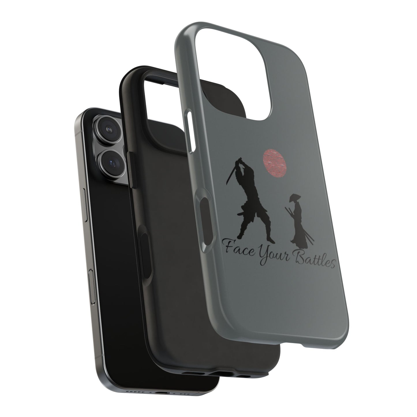 Phone case- Face Your Battles Tough Phone Case - Durable Protection