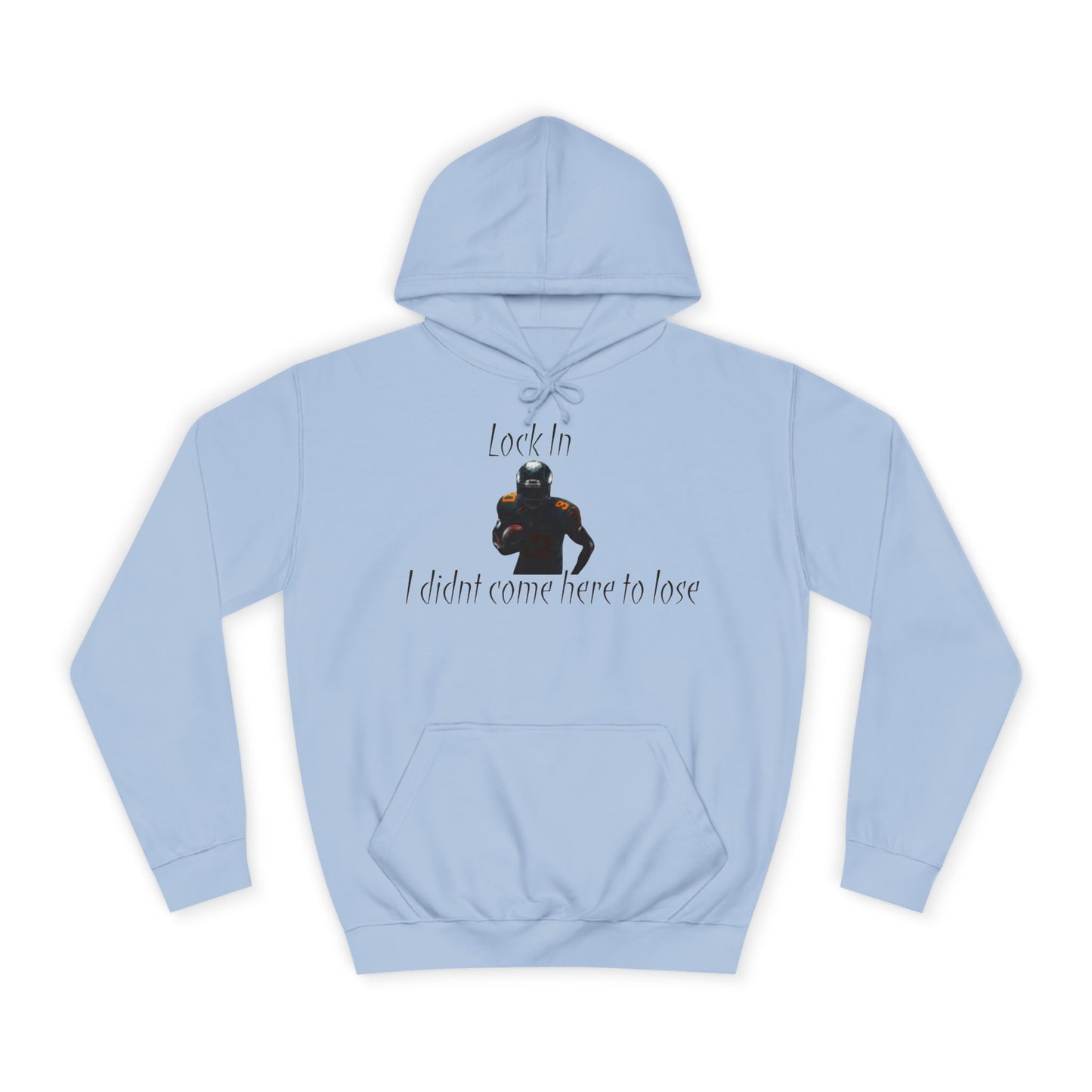 Glacier White Men’s NFL Hoodie – "Lock In" Football Edition Sweatshirt with Drawstrings & Kangaroo Pocket