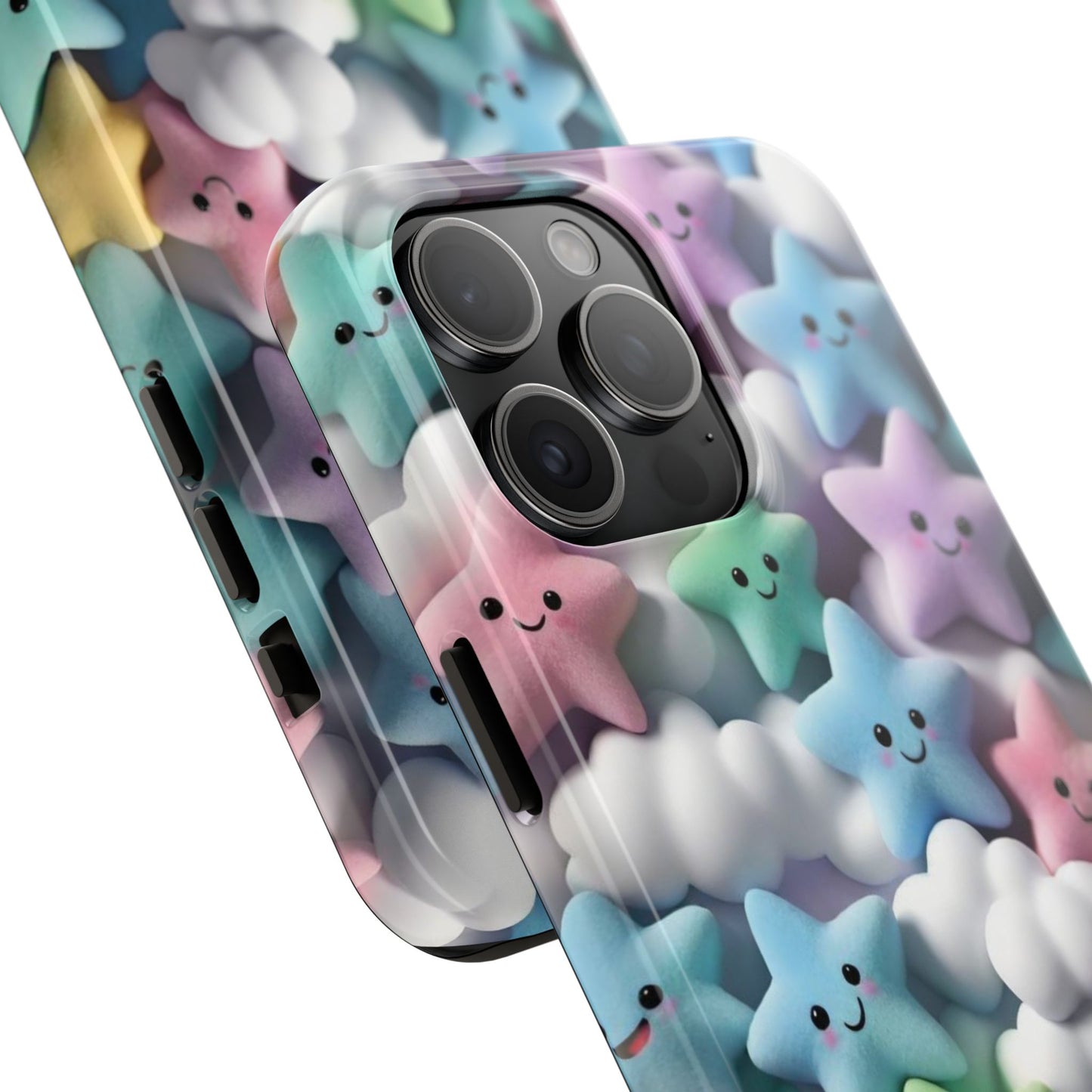 "Kawaii Starry Sky Phone Case – Tough & Durable Protection with Cute Cloud Design for iPhone & Android"