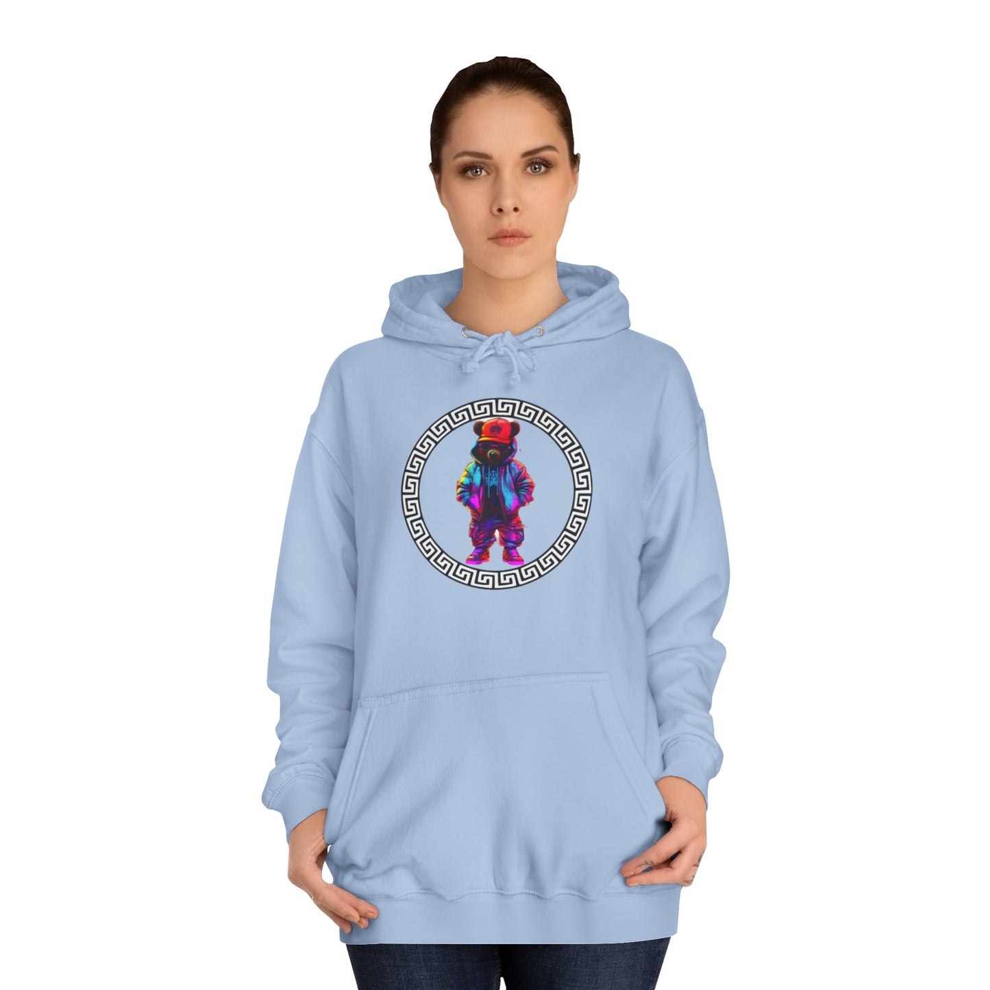 Cosmic Tie-Dye Bear Graphic Sweater – Vibrant Streetwear Pullover