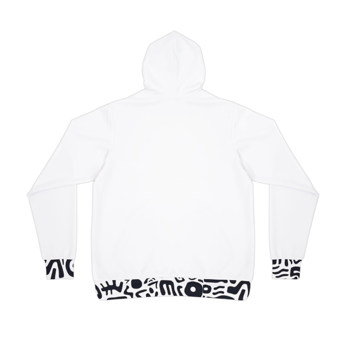 🔥 Bold Black & White Tribal Print Hoodie – Trendy Streetwear for 2025