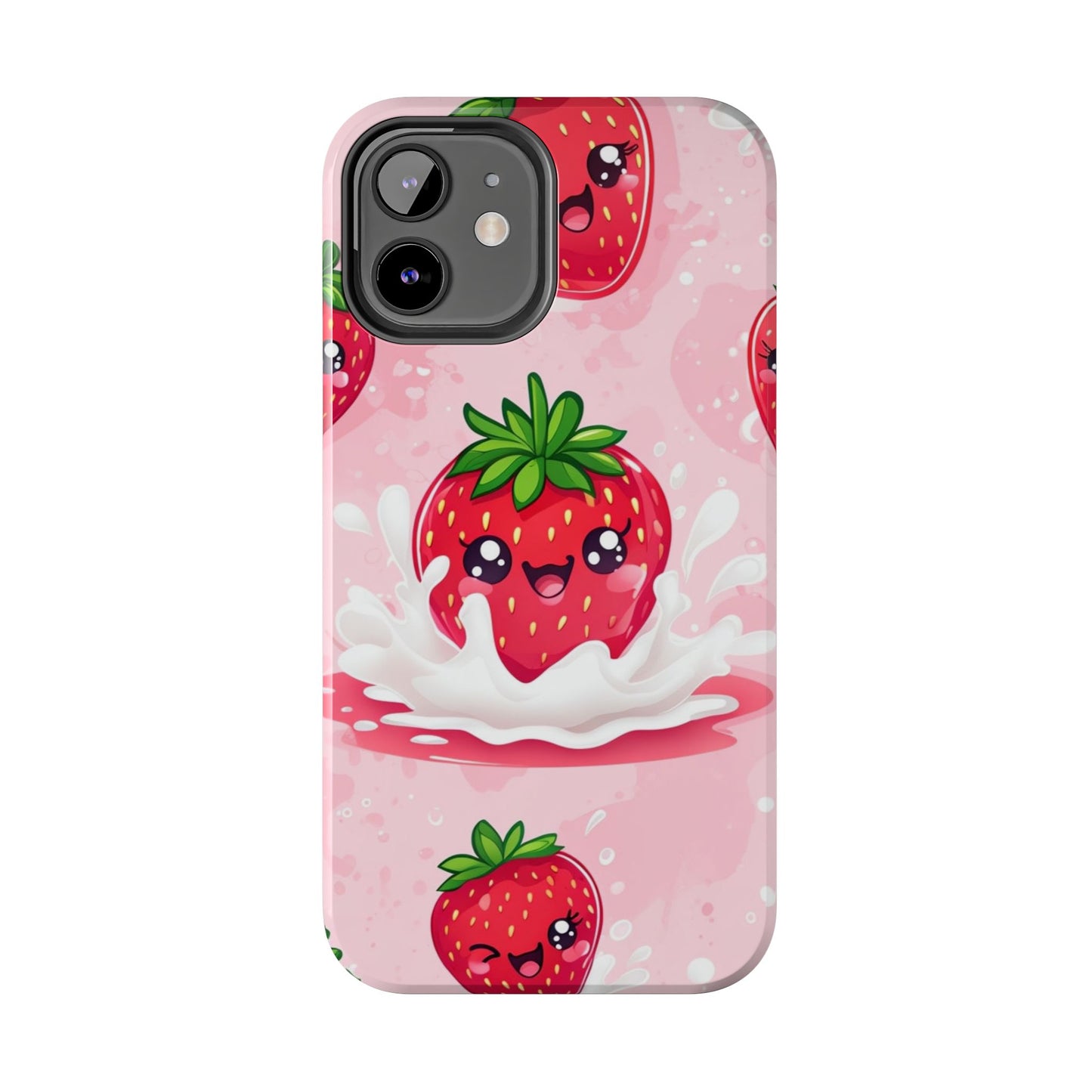 Kawaii Strawberry Tough Phone Case - Cute & Durable Protection