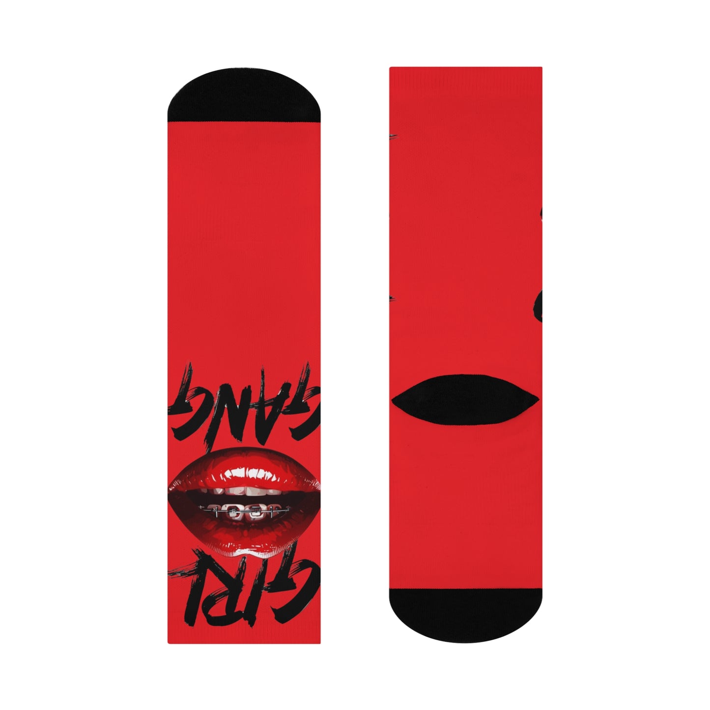 Bold 'Girl Gang' Cushioned Crew Socks - Perfect for Every Stylish Occasion