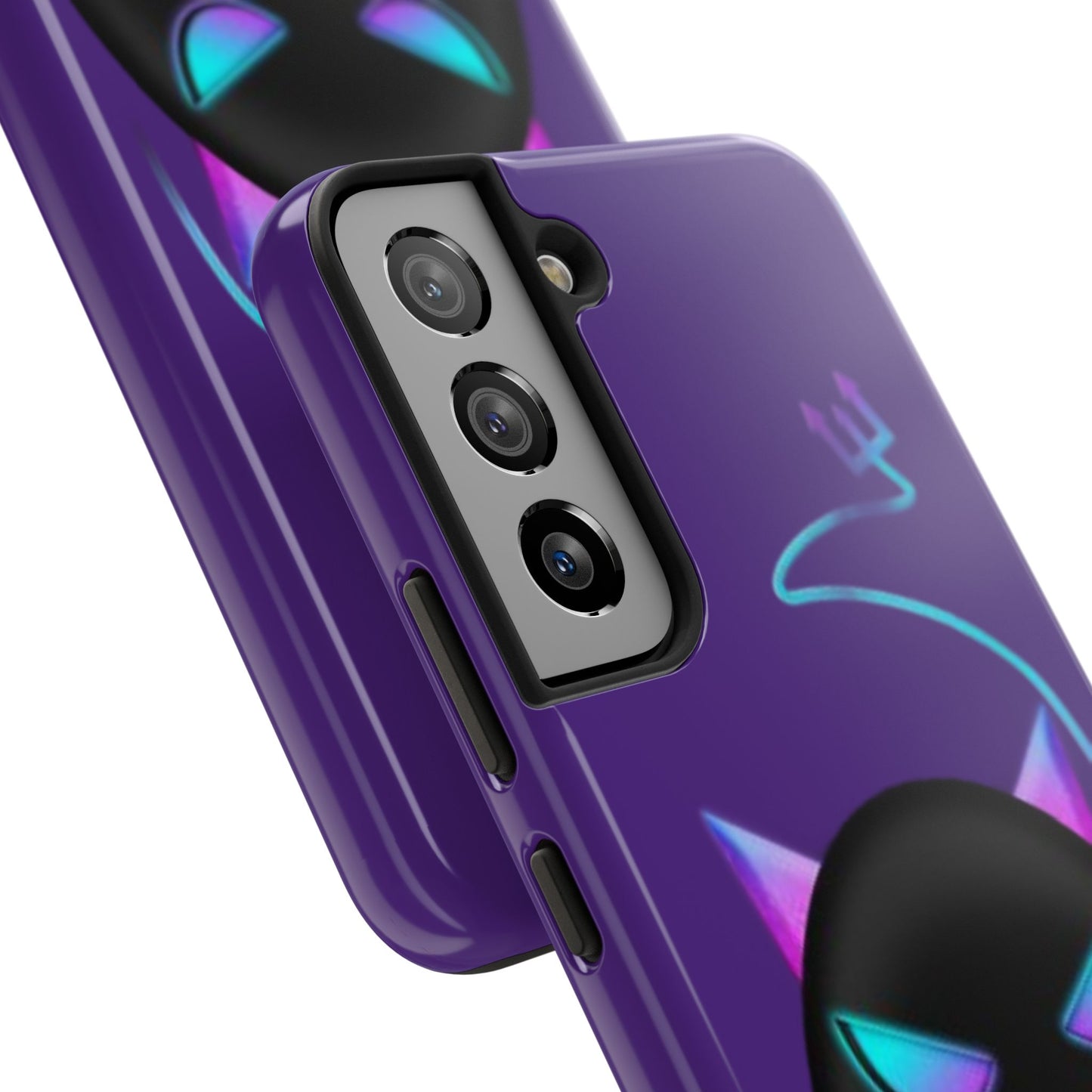 Demonic Cat Tough Phone Case - Cute & Edgy Phone Protection for Cat Lovers