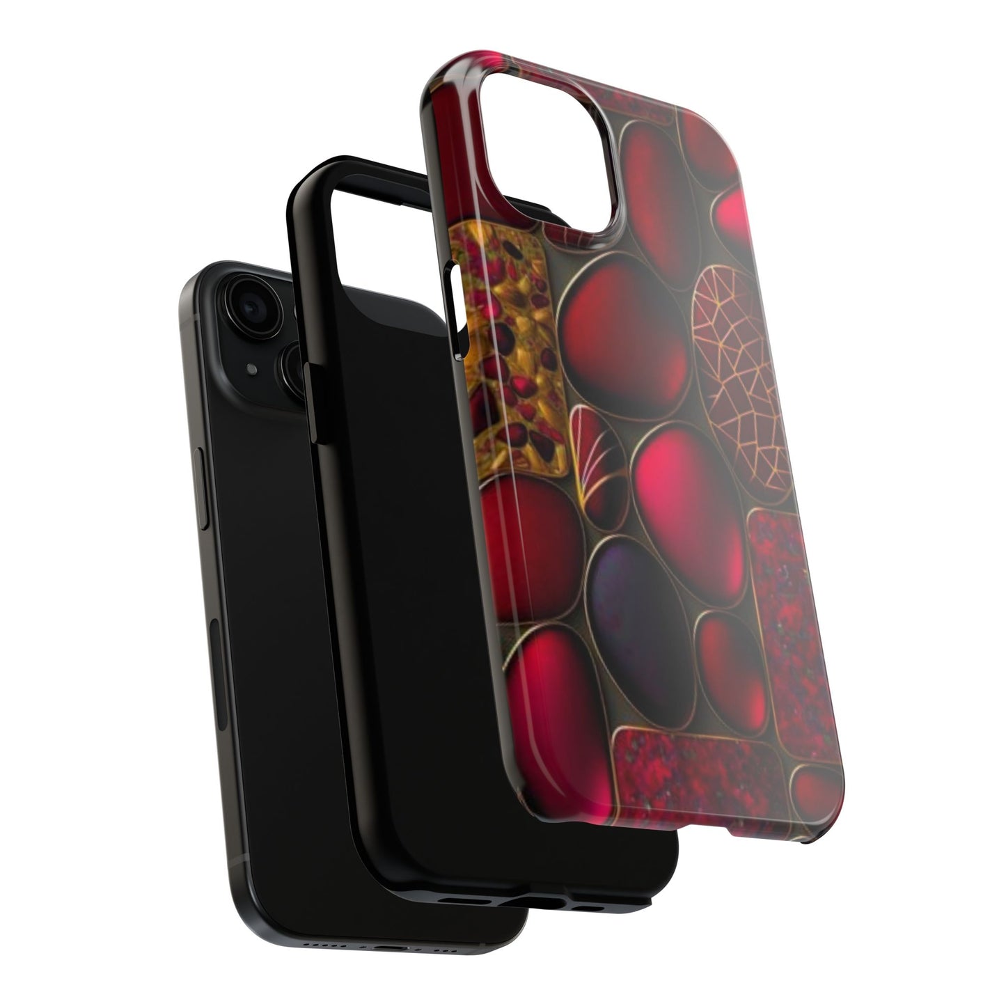🔴 Tough Phone Cases – Red Stones Design for iPhone & Android – Durable Protection & Stylish Look