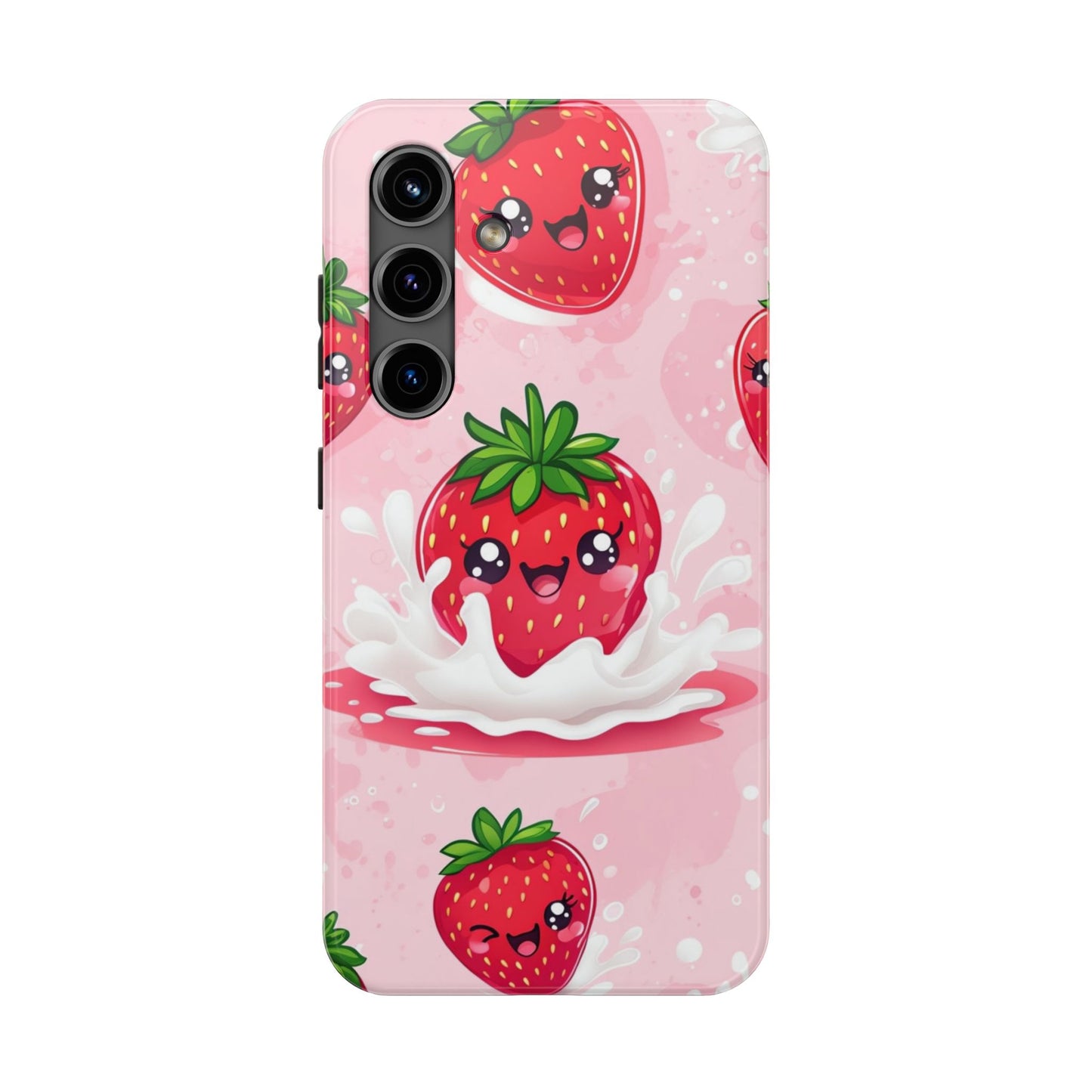 Kawaii Strawberry Tough Phone Case - Cute & Durable Protection