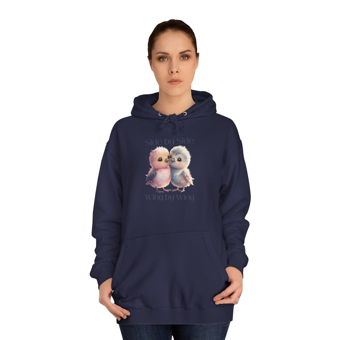 Barbecue Sunset Hoodie for Women – Cute Lovebirds Side by Side Always Together Design