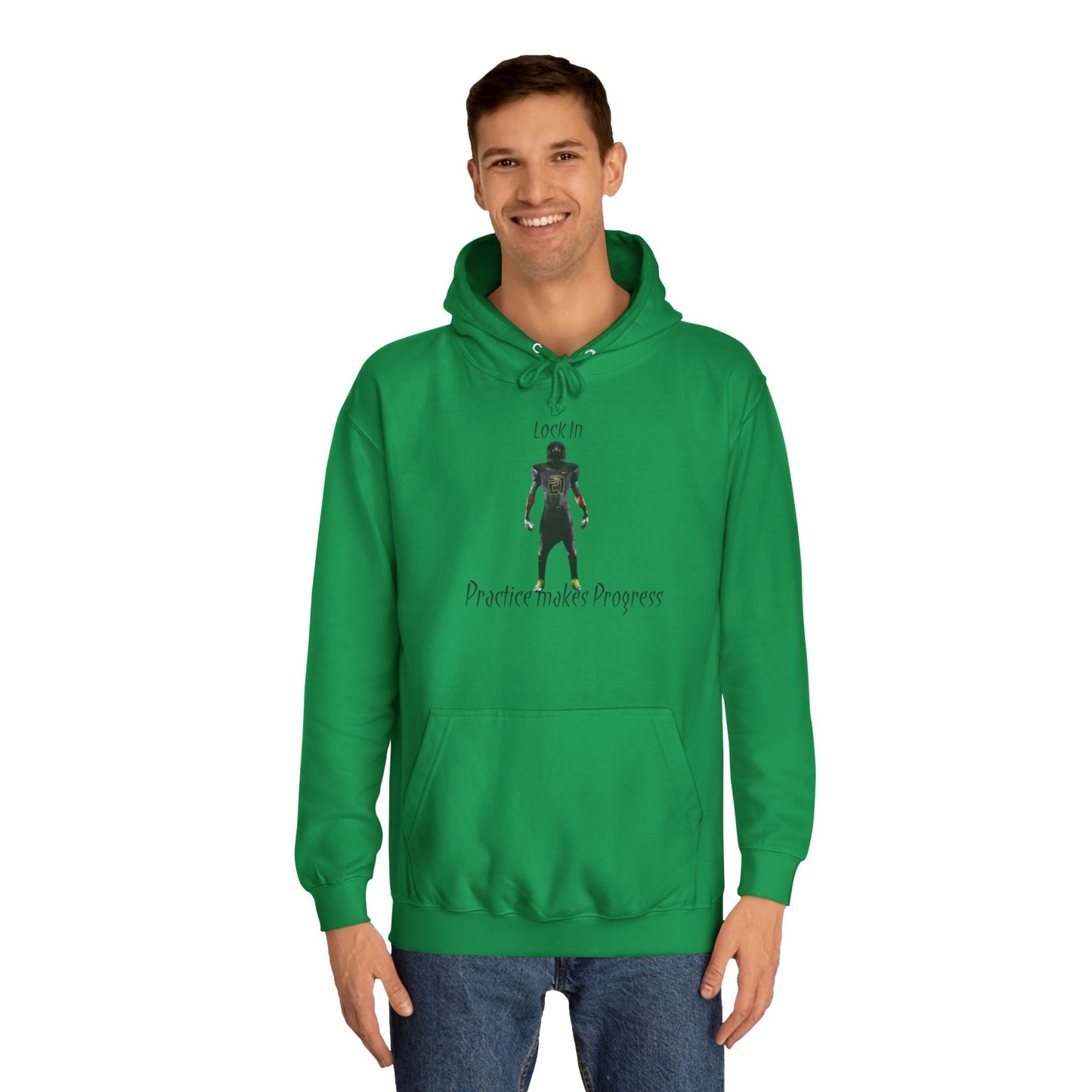 Iron Grey Men’s Motivational Sweater – "Practice Makes Progress" Inspirational Pullover