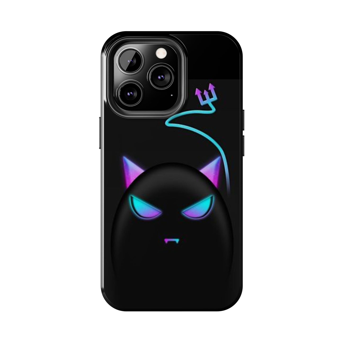 Demonic Cat Tough Phone Case - Cute & Edgy Phone Protection for Cat Lovers