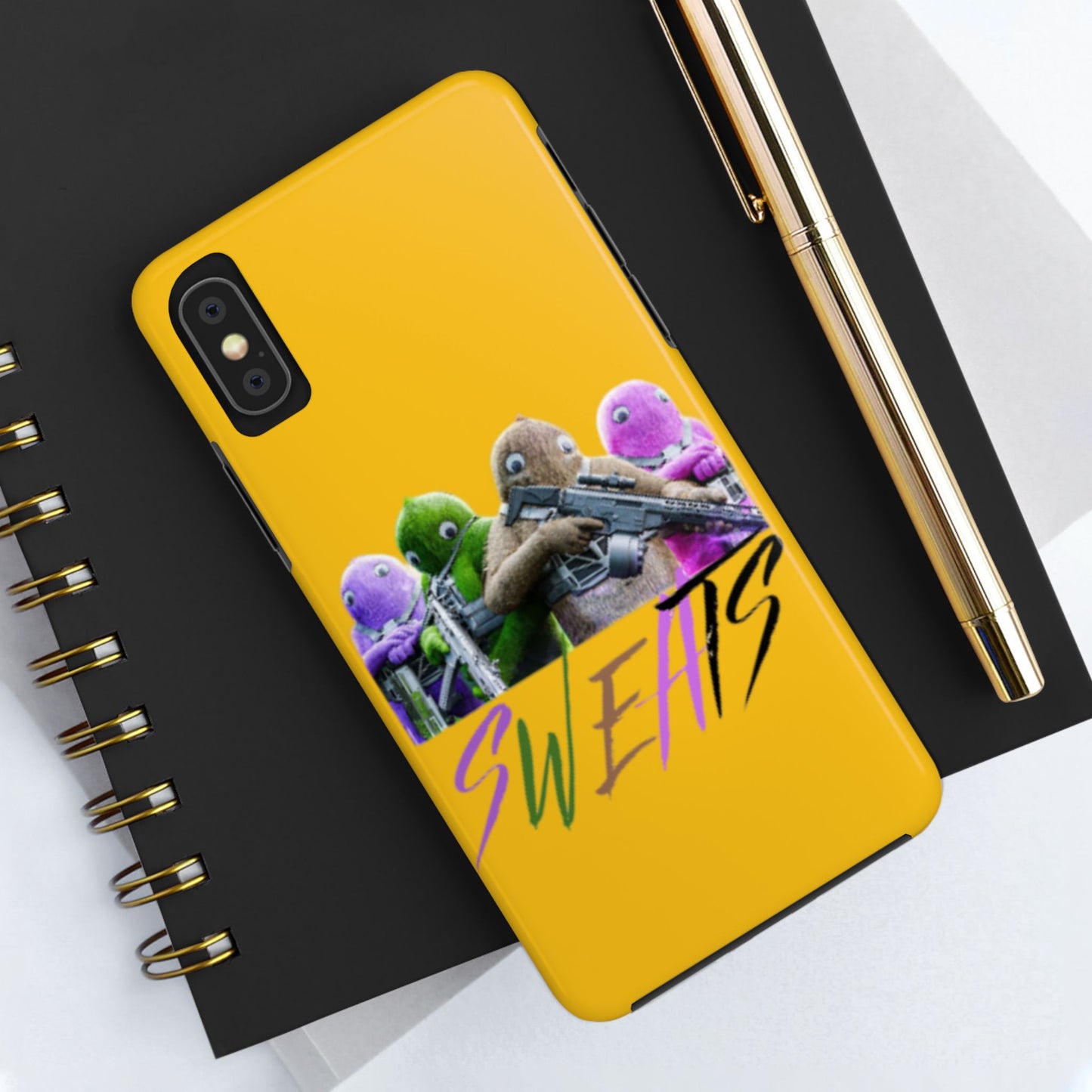 Cool Cartoon-Inspired Tough Phone Case - 'SWEATS'