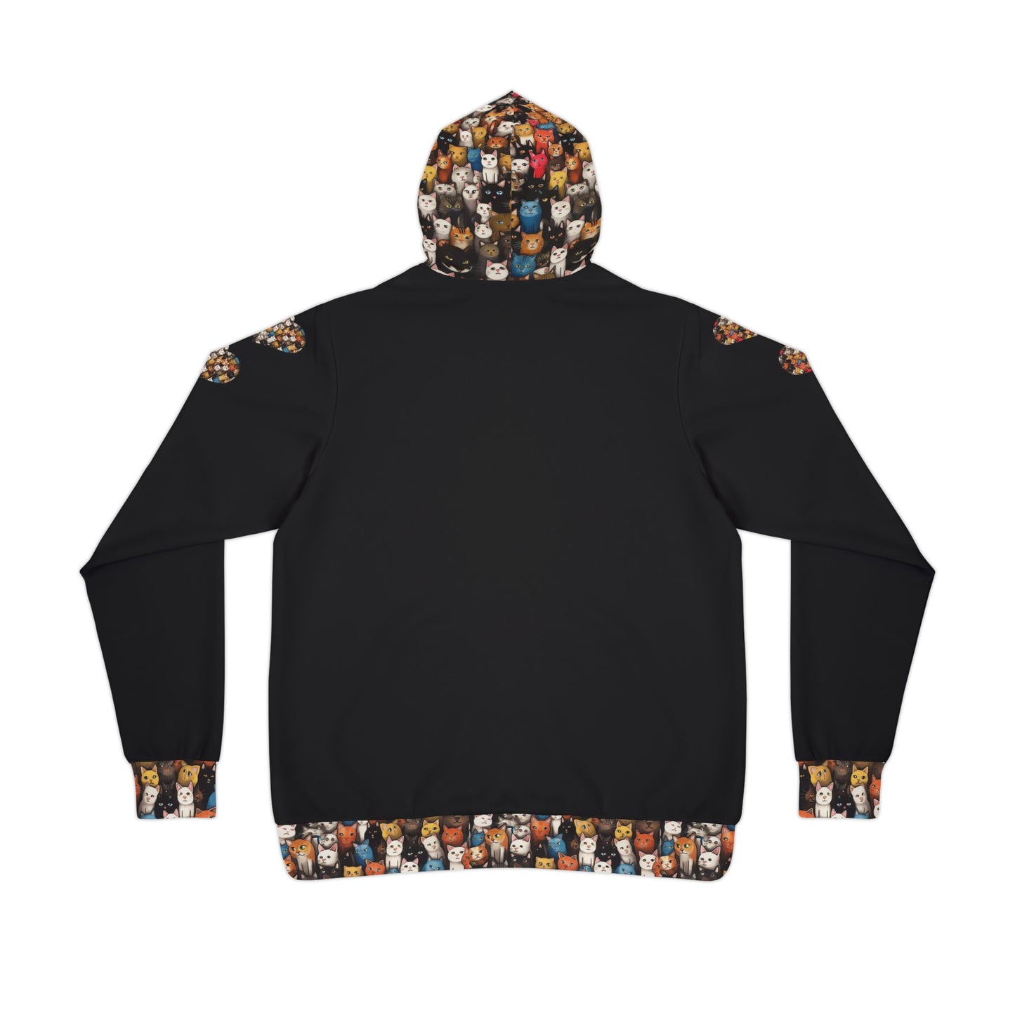 πΎ Heartfelt Animal Print Athletic Hoodie β Sleek Black Hoodie for Pet Lovers & Animal Enthusiasts π€β¨