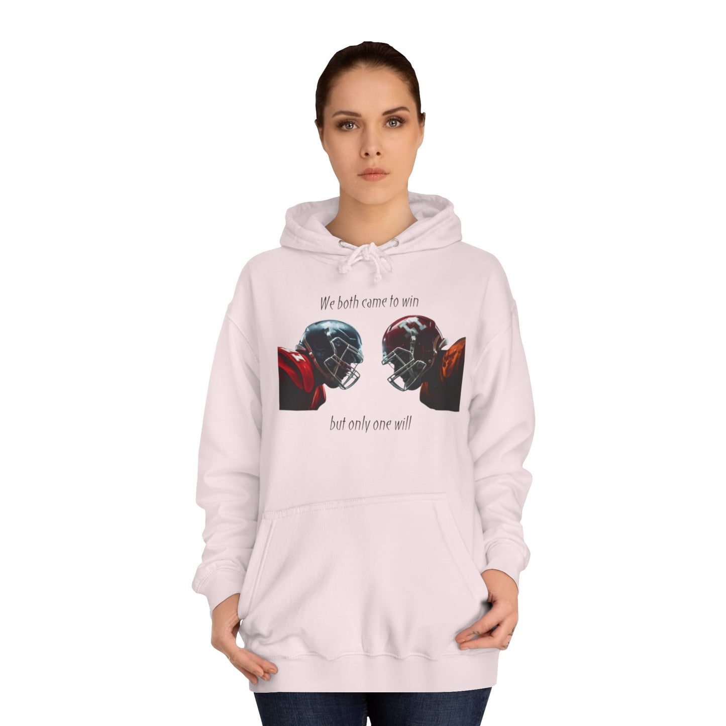Steel Grey NFL Men’s Hoodie – "We Came Here to Win" Game Day Football Sweatshirt with Drawstrings & Kangaroo Pocket
