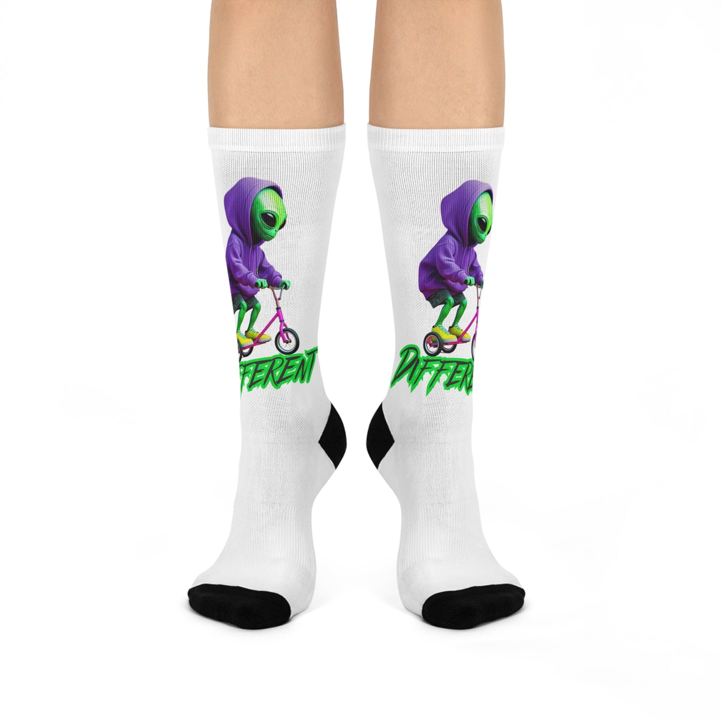 Cushioned Crew Socks- Alien, Different