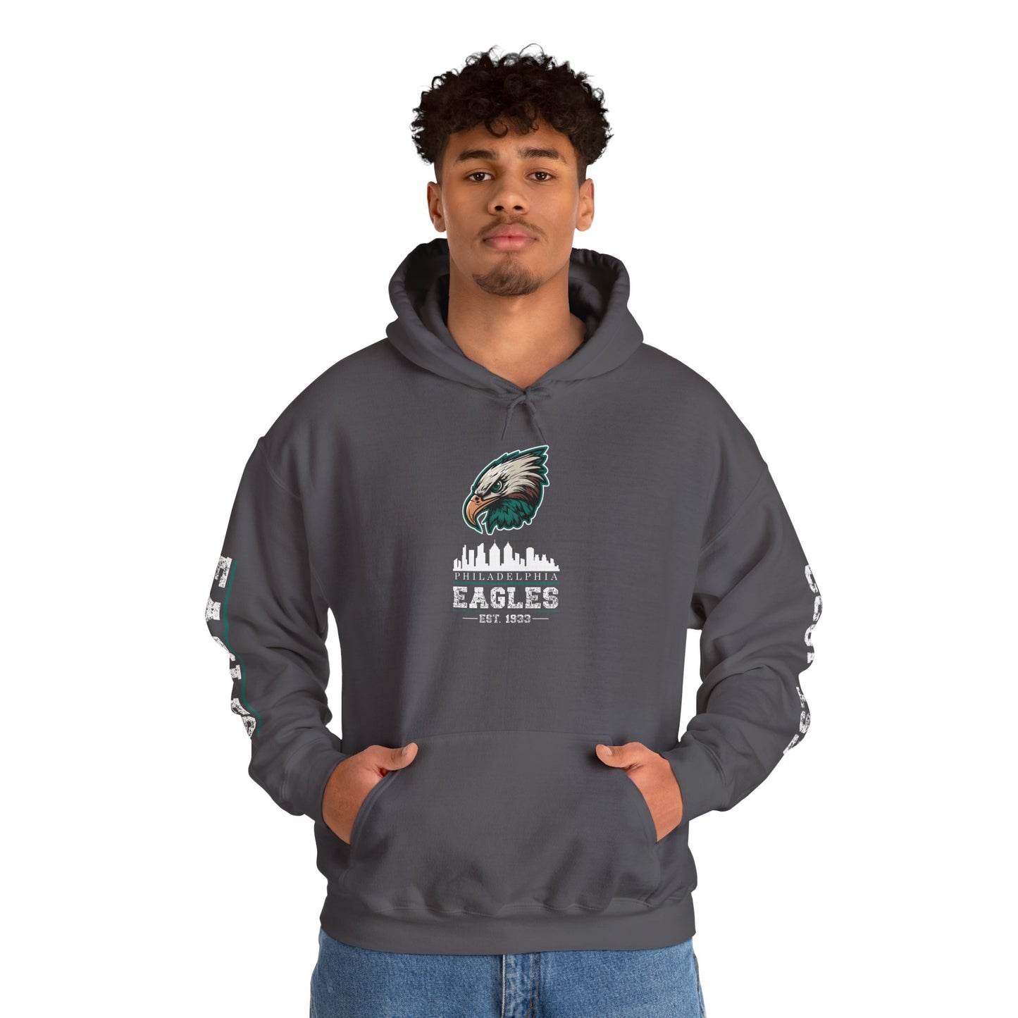 Philadelphia Eagles Hoodie – Est. 1933 | Black Pullover for Men & Women | Team Colors & Mascot Design
