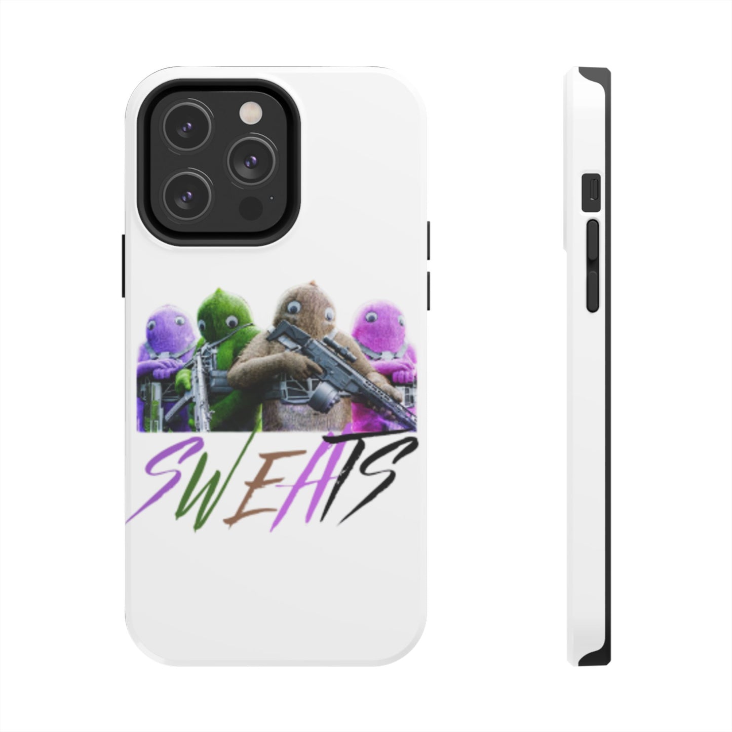 Cool Cartoon-Inspired Tough Phone Case - 'SWEATS'