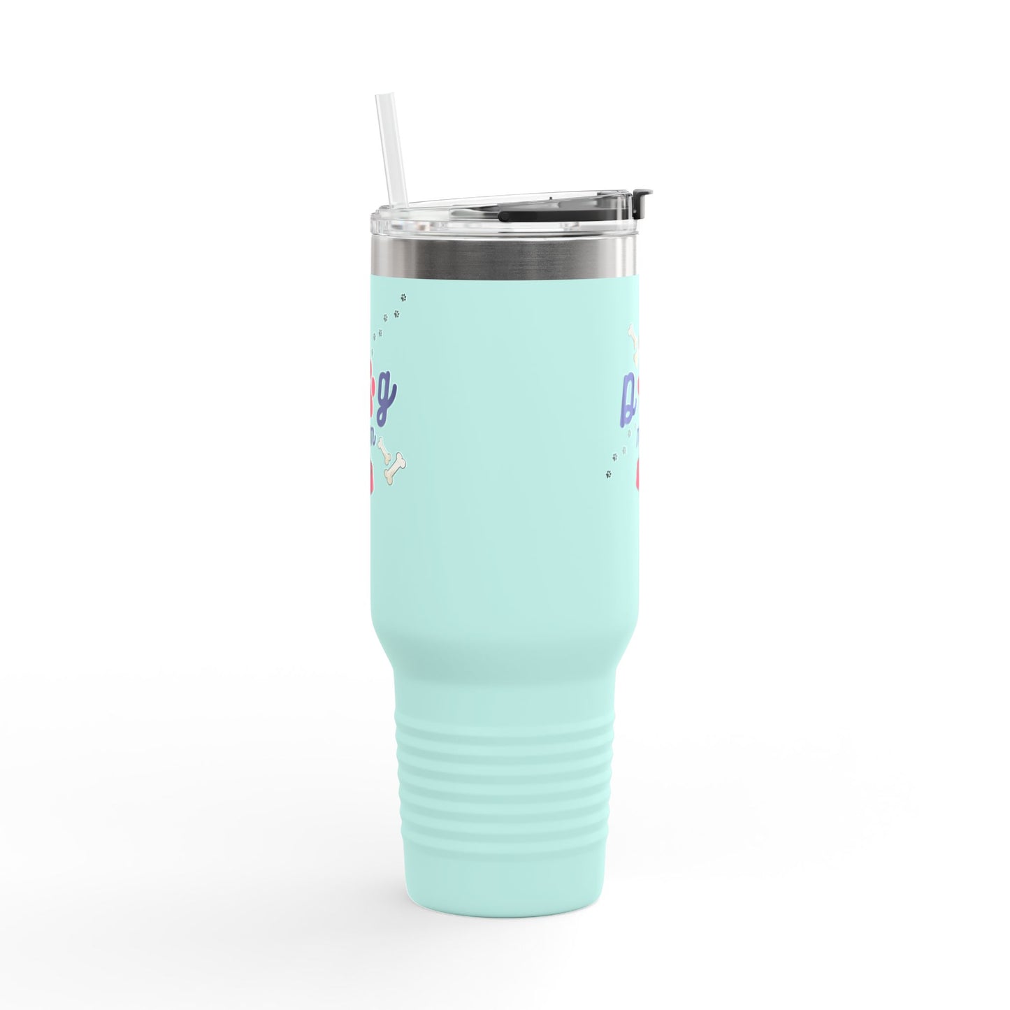🐶 Dog Mom Insulated Travel Mug – 40oz Stainless Steel Coffee Cup for Pet Lovers