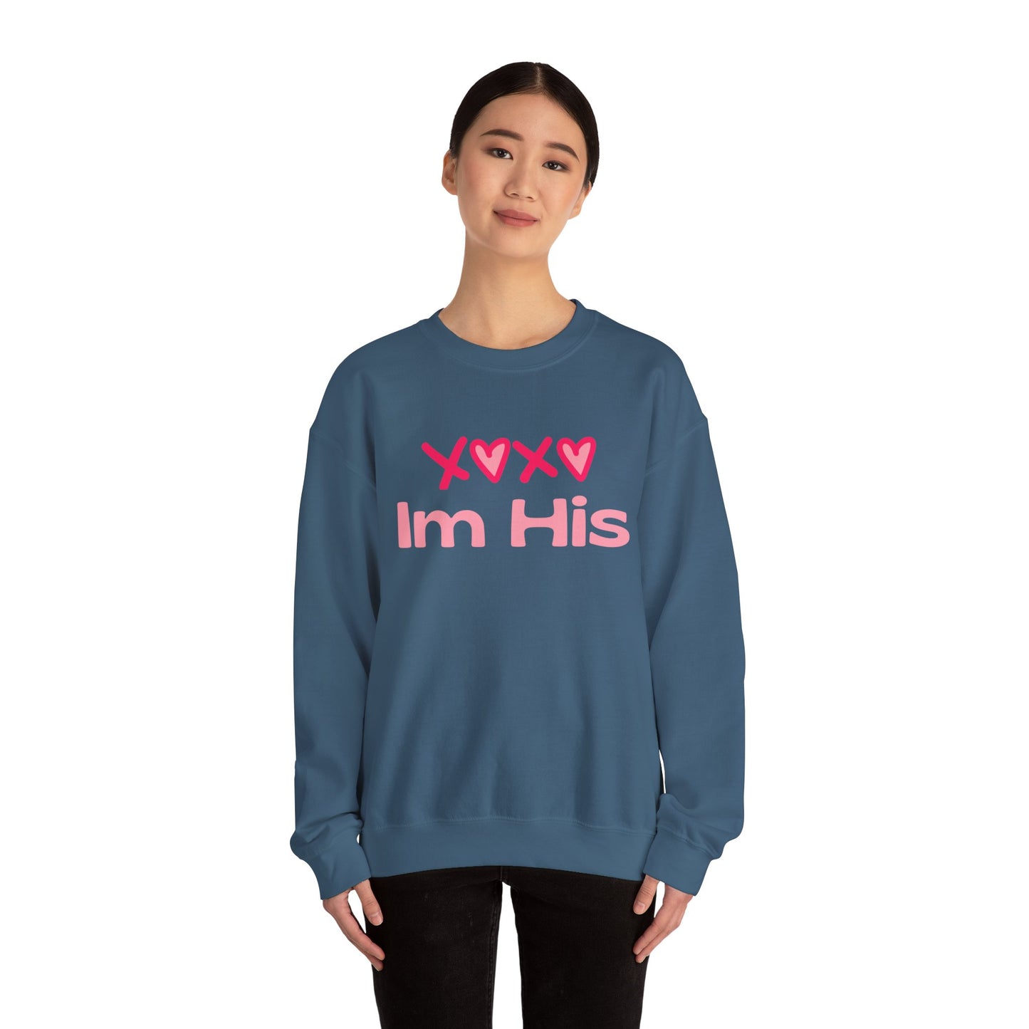 Cotton Blush XOXO Sweatshirt for Women – I’m His Romantic Everyday Lovewear