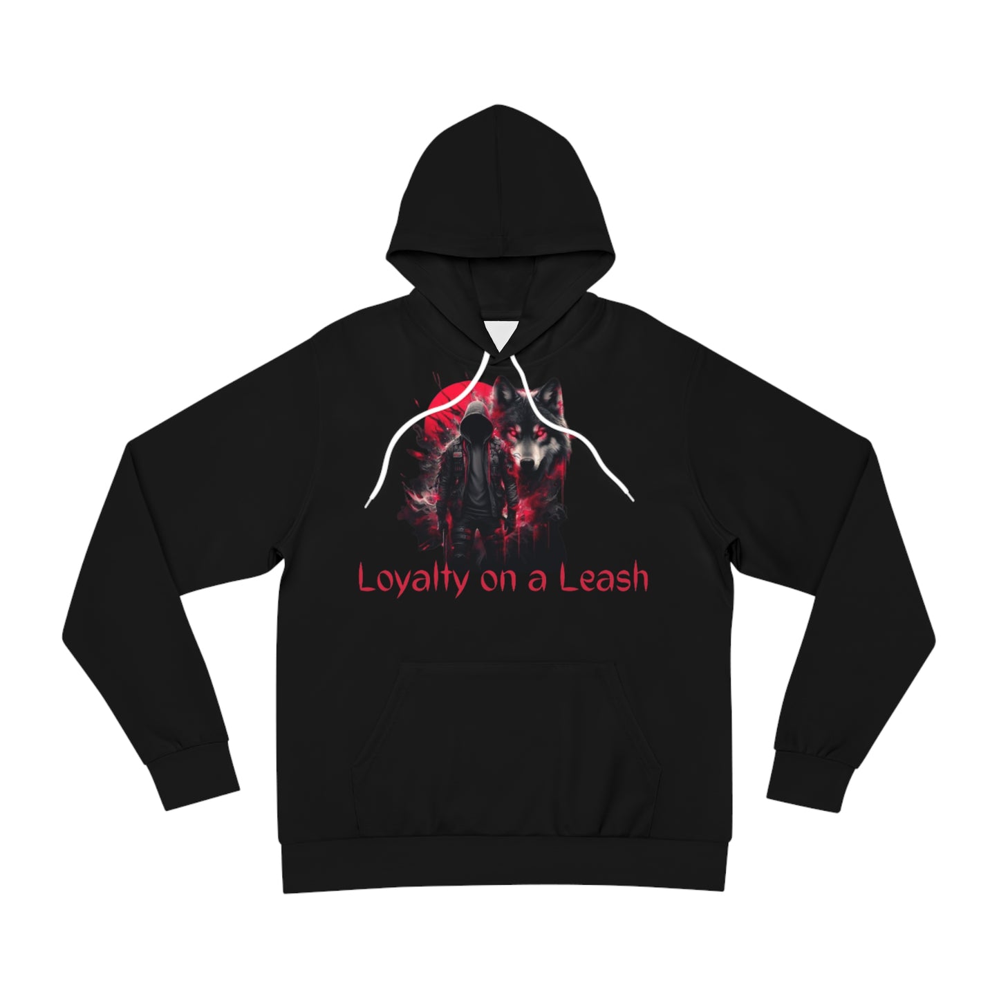 Raven Black Hoodie for Men & Women – "Loyalty on a Leash" Fierce Wolf Statement Apparel