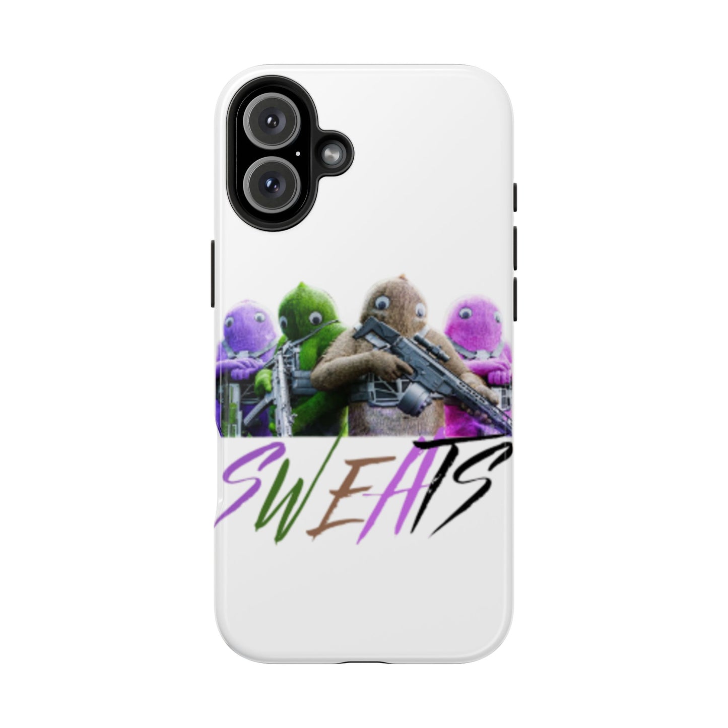 Cool Cartoon-Inspired Tough Phone Case - 'SWEATS'