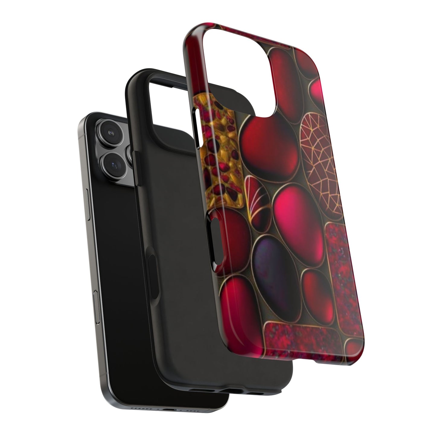 🔴 Tough Phone Cases – Red Stones Design for iPhone & Android – Durable Protection & Stylish Look