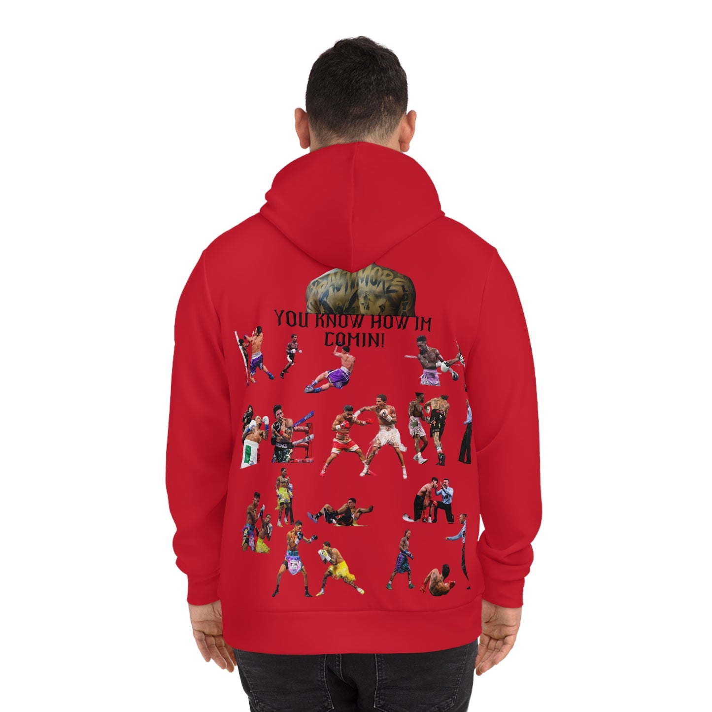 Victory Punch Red Hoodie for Men & Women – Bold Boxing Champion Inspired Sportswear