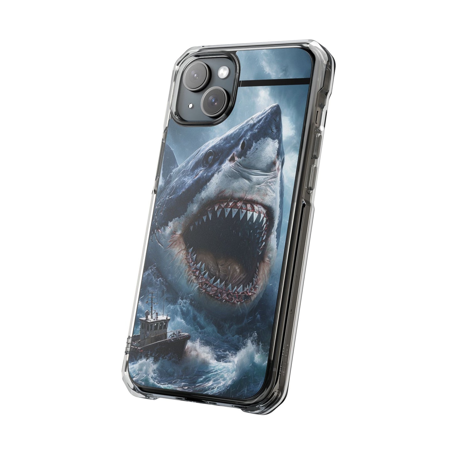Shark Attack Magnetic Clear Impact Case – Ocean Adventure Phone Cover