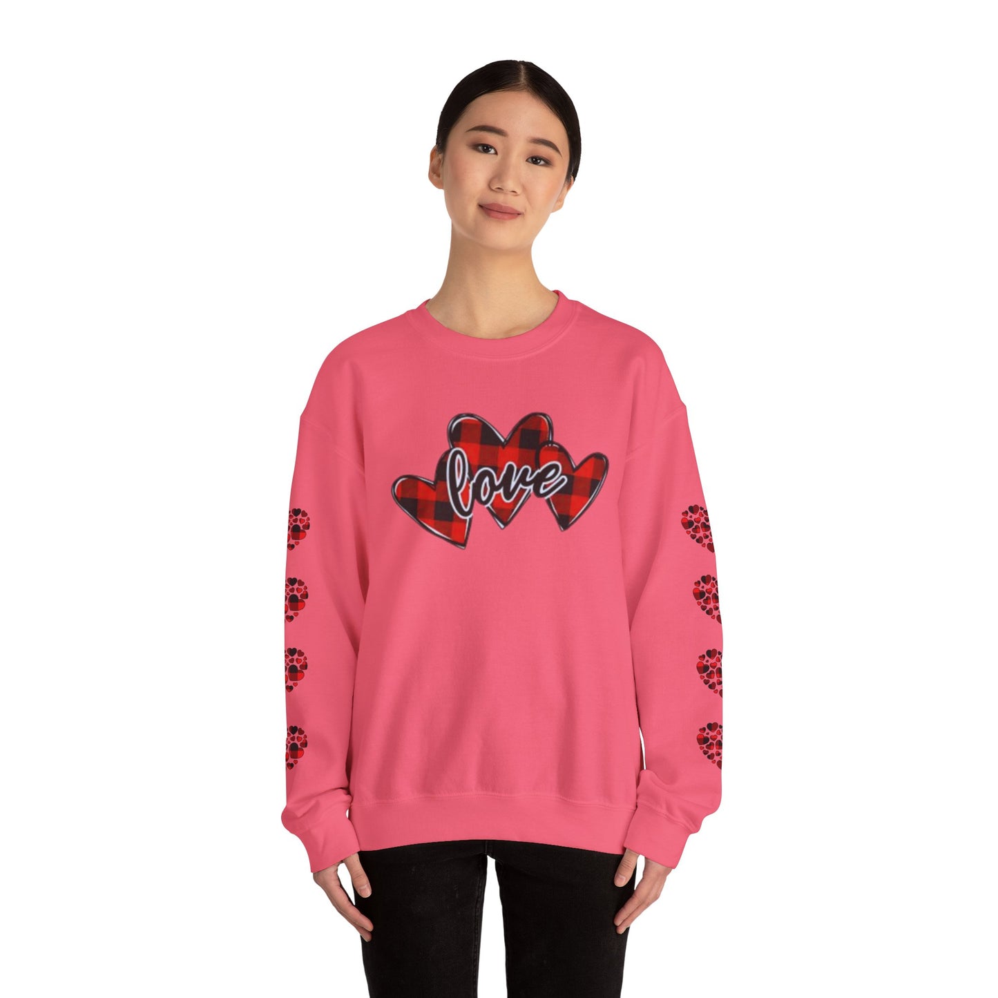 Pearl White Hearts Sweatshirt for Women – Romantic Cozy Love-Inspired Pullover