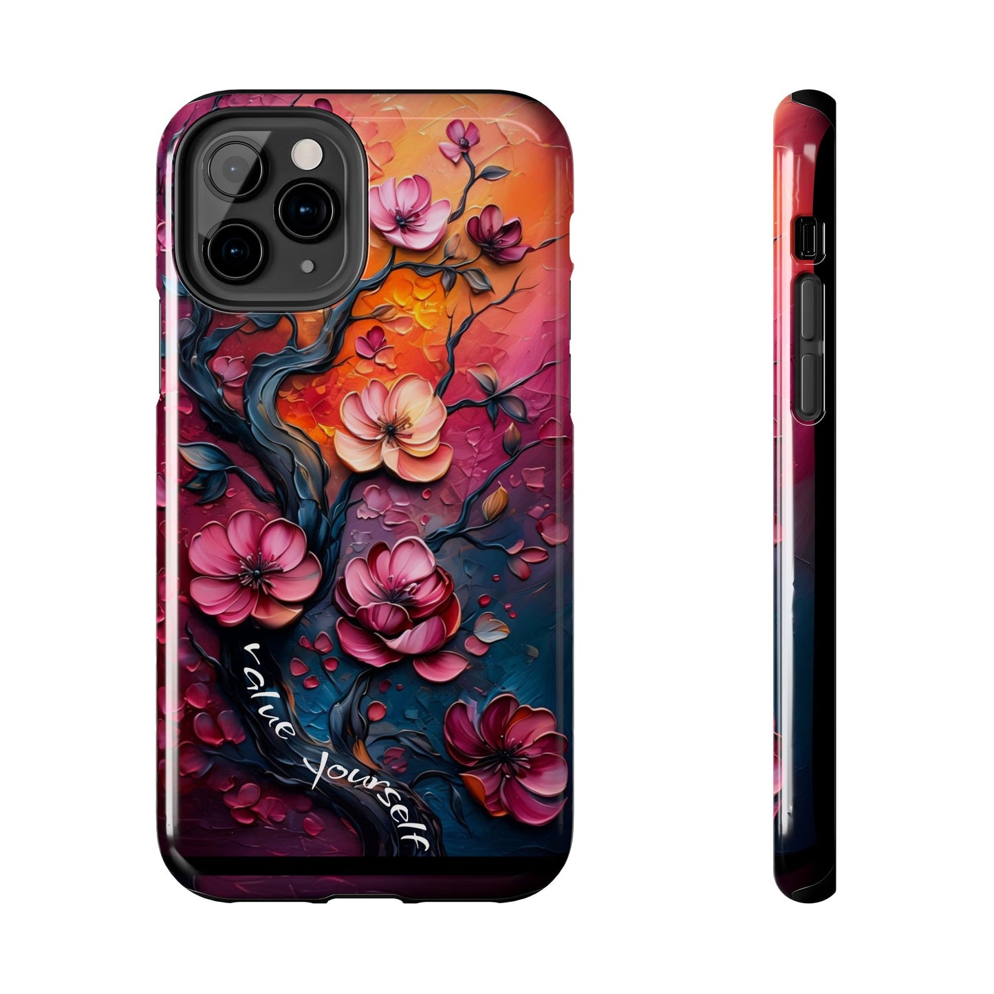 Value Yourself Floral Tough Phone Case