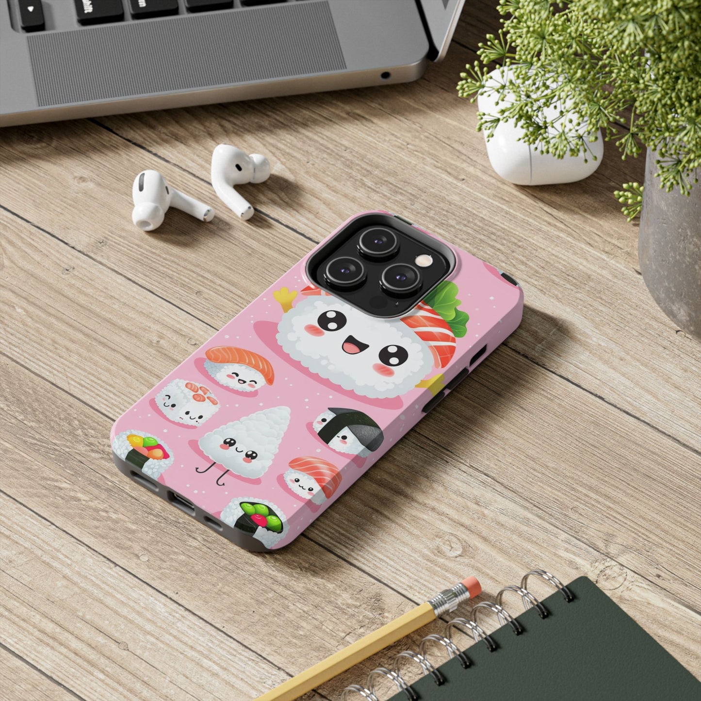 Adorable Sushi Tough Phone Case | Cute Kawaii Design for Food Lovers