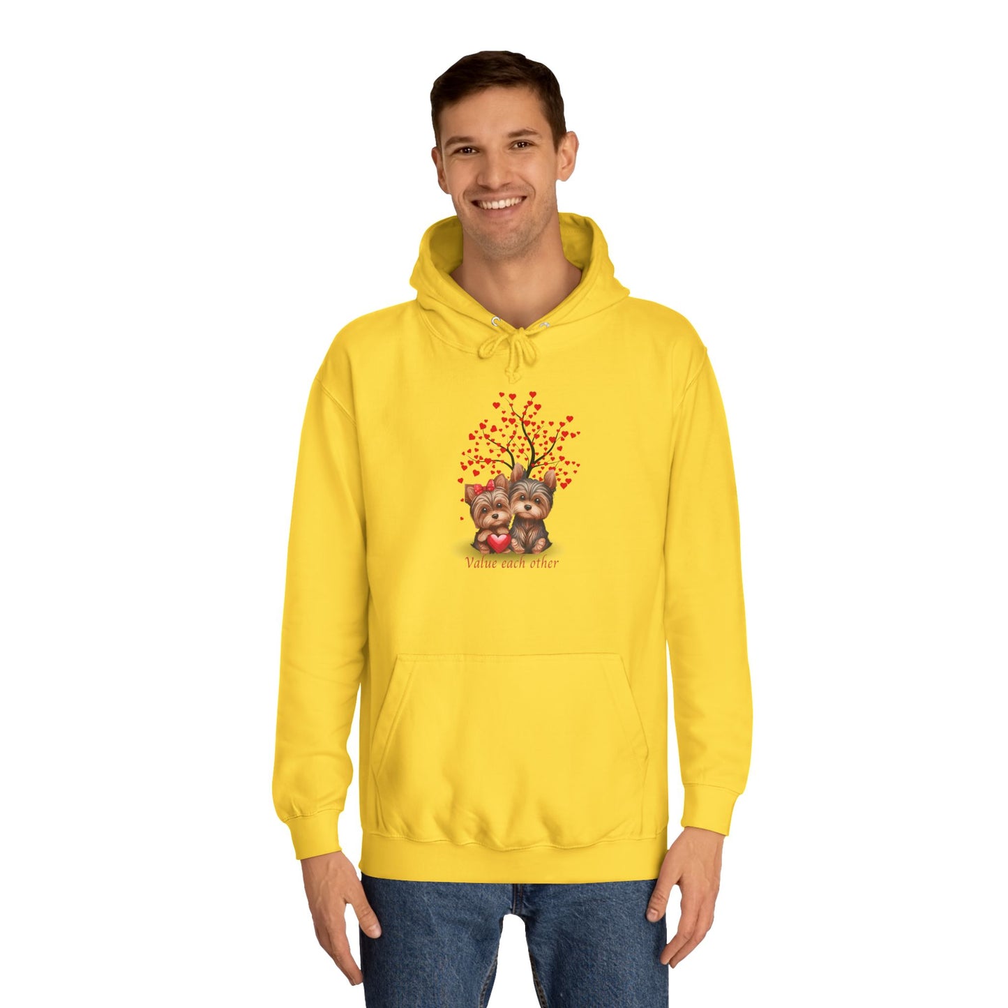 Baby Blue Hoodie for Him & Her – Perfect for Dog Lovers with Heart Paw Print Design