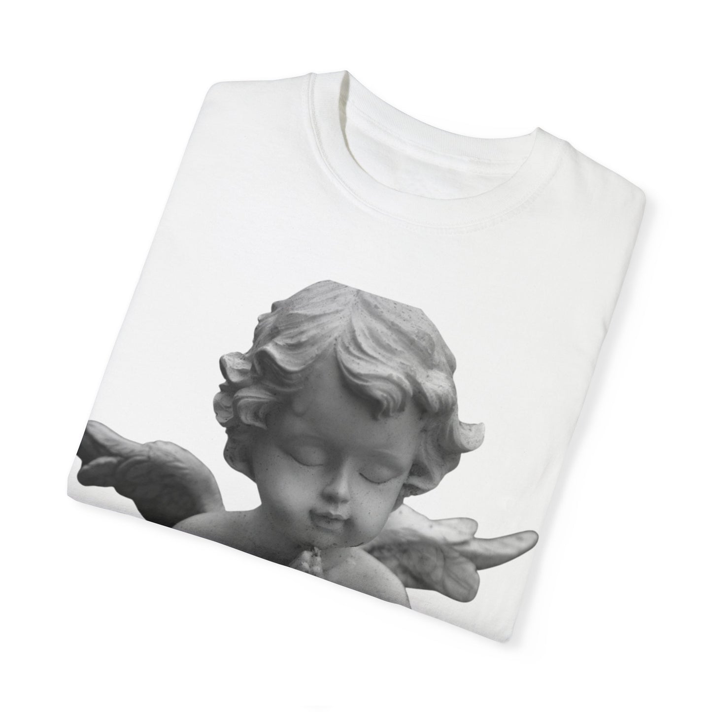 Heavenly White Men & Women T-Shirt – "G.O.E Angel" (God Over Everything) Faith-Inspired Tee