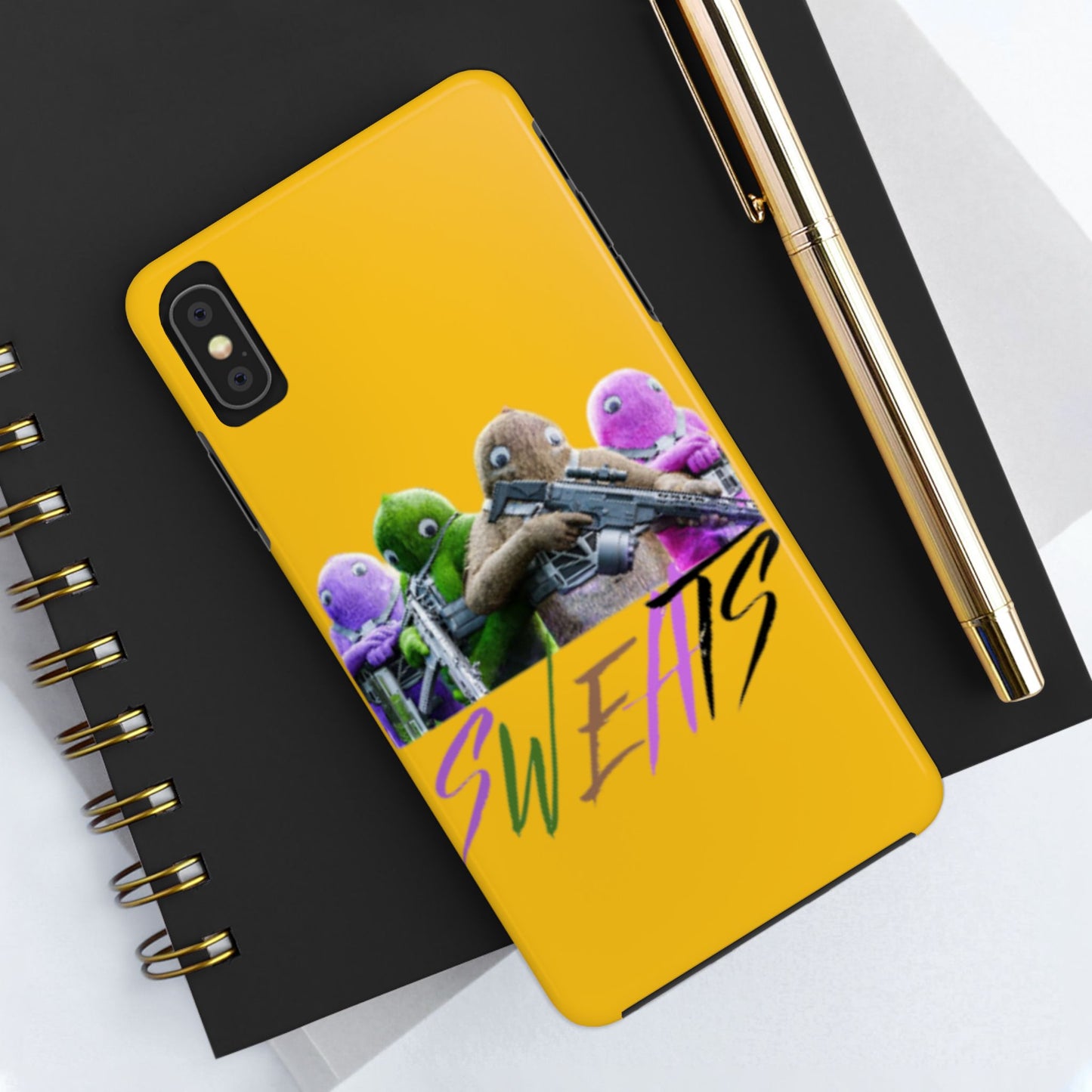 Cool Cartoon-Inspired Tough Phone Case - 'SWEATS'