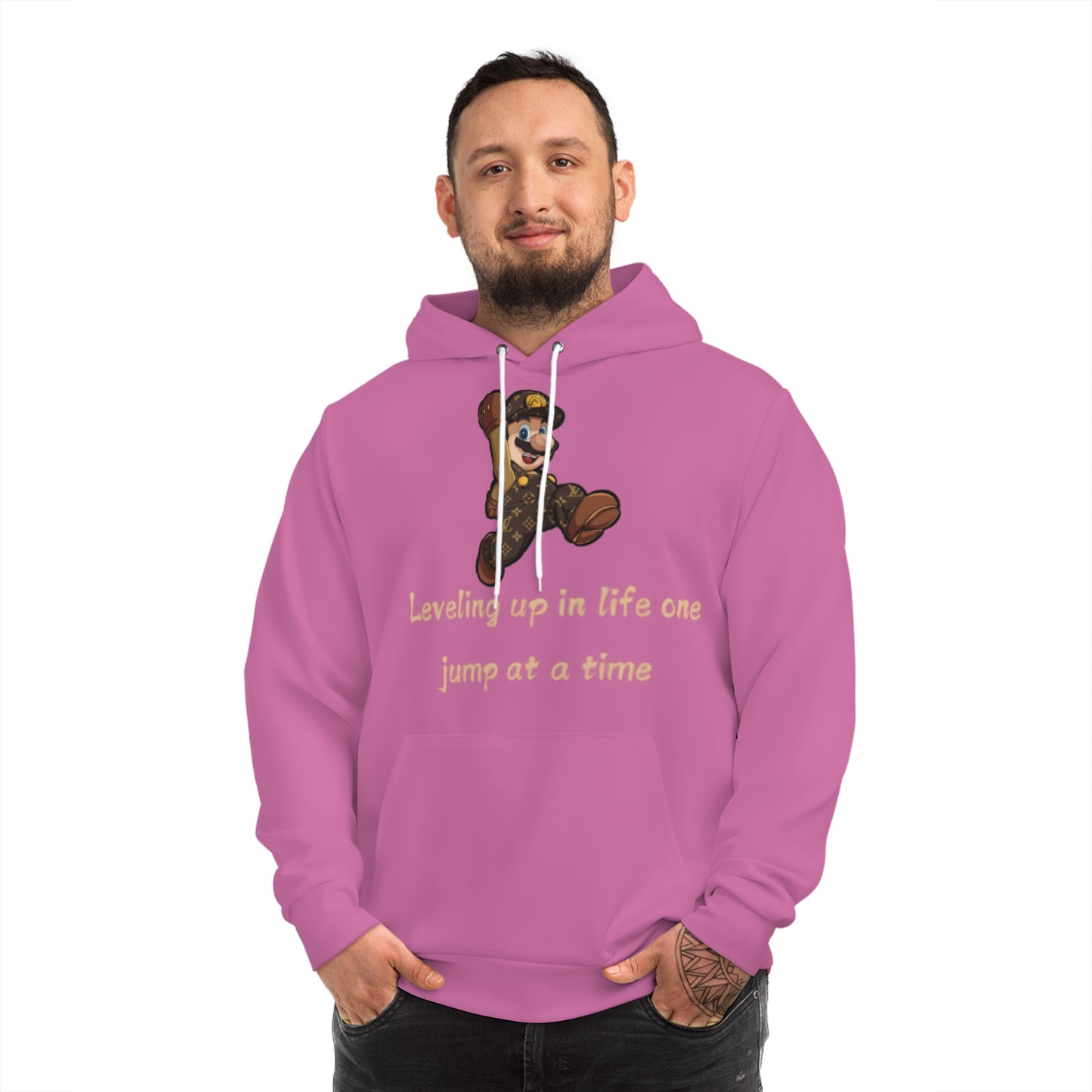 Electric Orchid Hoodie for Men & Women – "Next Level Mindset" Retro Gamer Inspired Wear