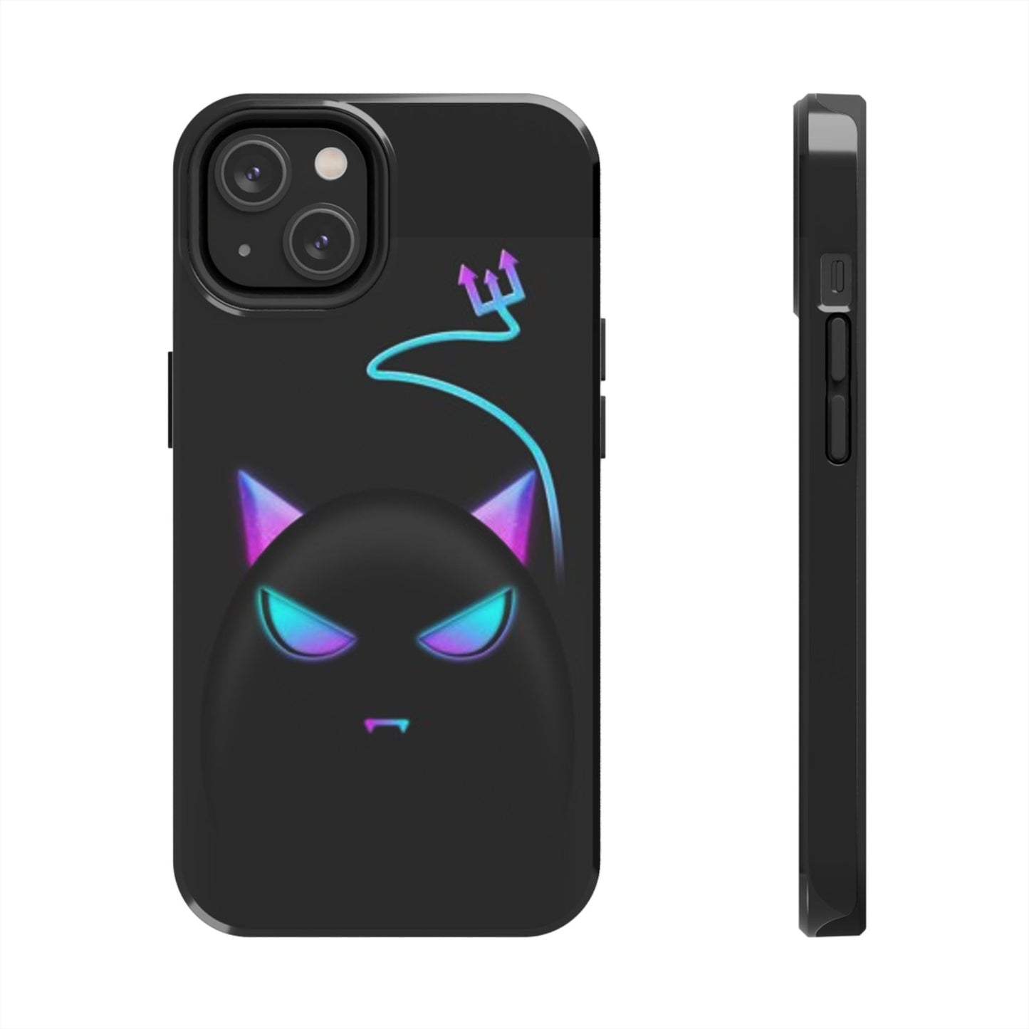 Demonic Cat Tough Phone Case - Cute & Edgy Phone Protection for Cat Lovers