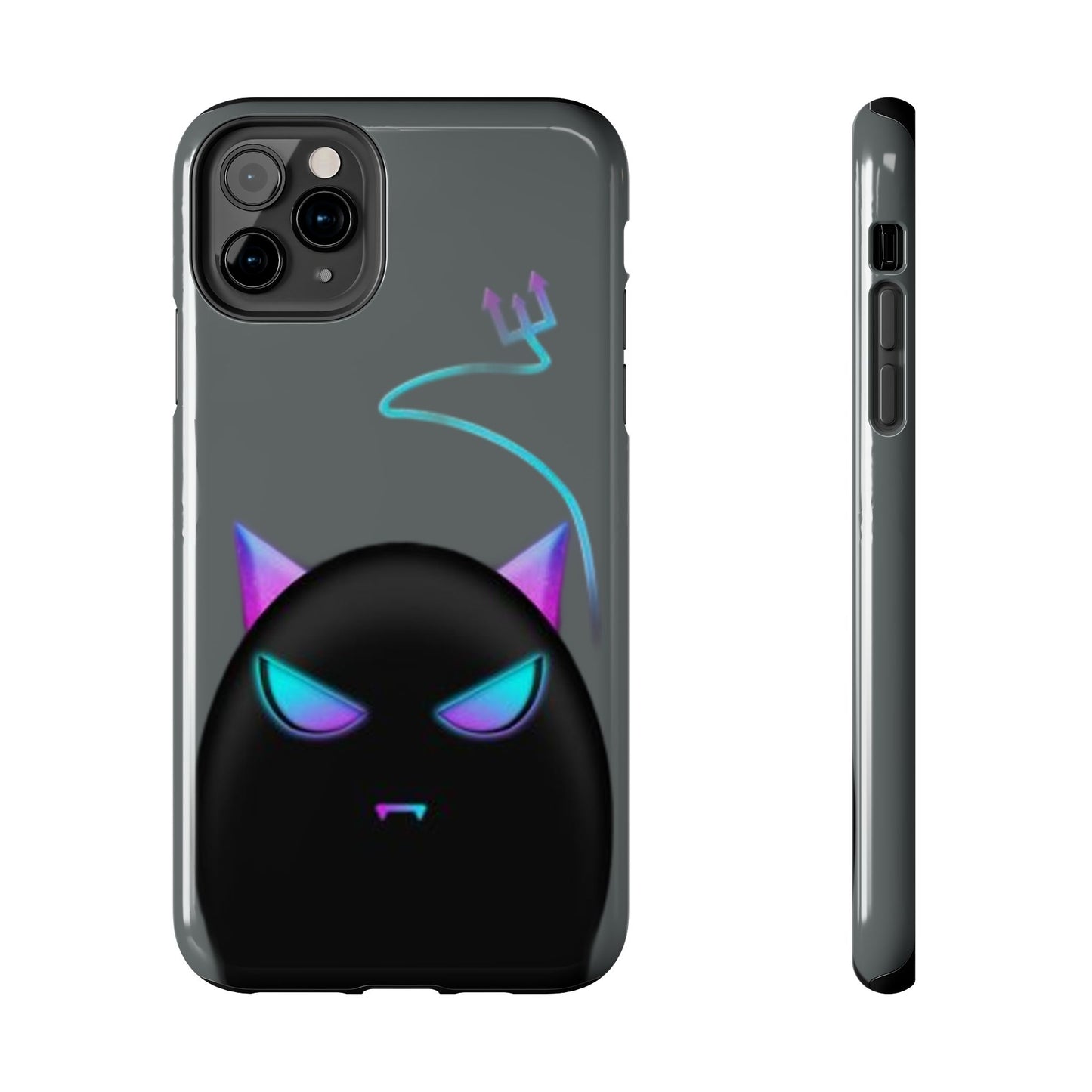 Demonic Cat Tough Phone Case - Cute & Edgy Phone Protection for Cat Lovers