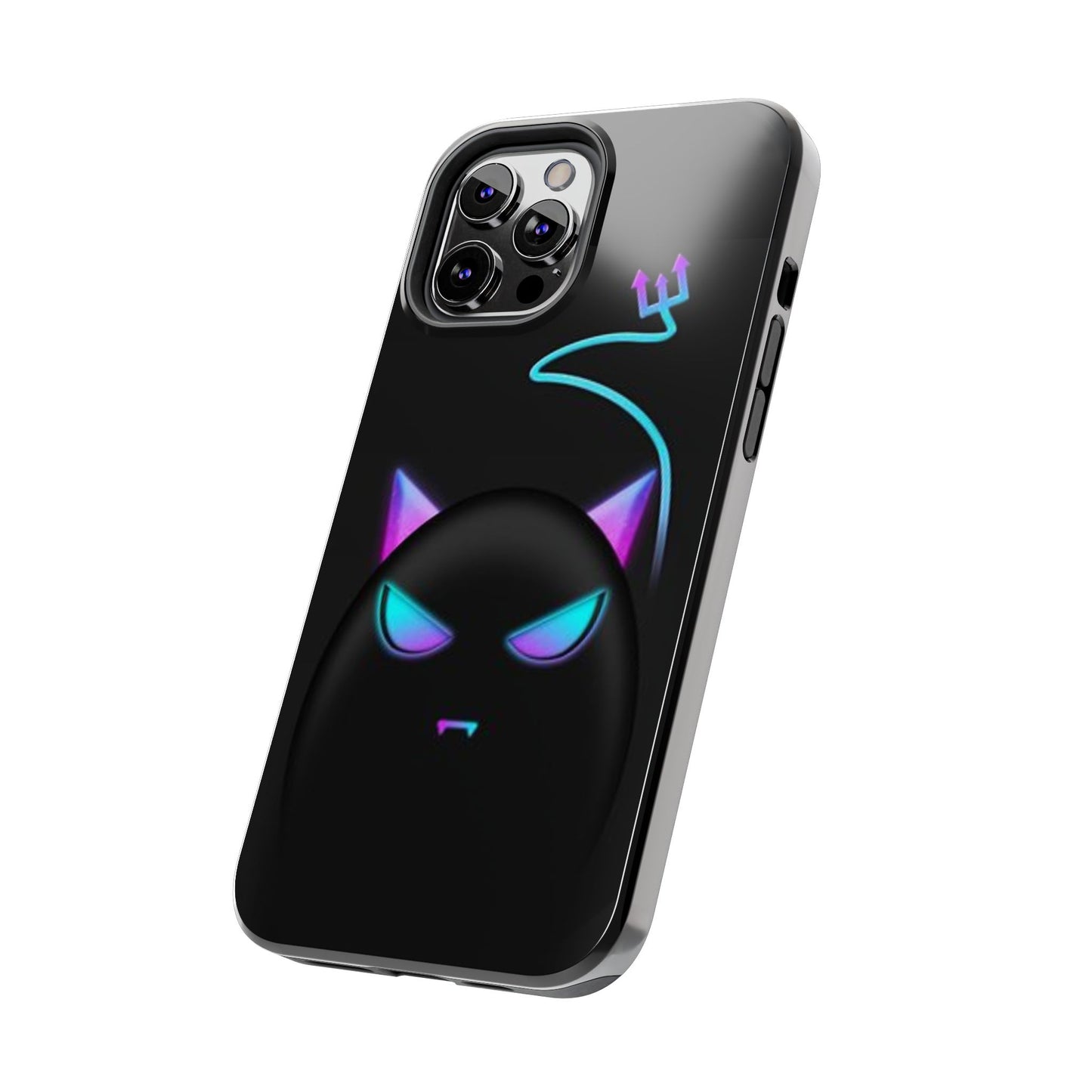 Demonic Cat Tough Phone Case - Cute & Edgy Phone Protection for Cat Lovers