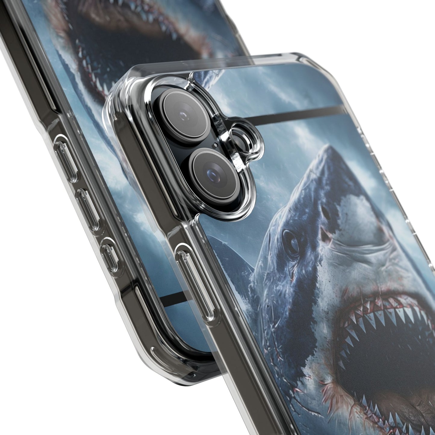Shark Attack Magnetic Clear Impact Case – Ocean Adventure Phone Cover