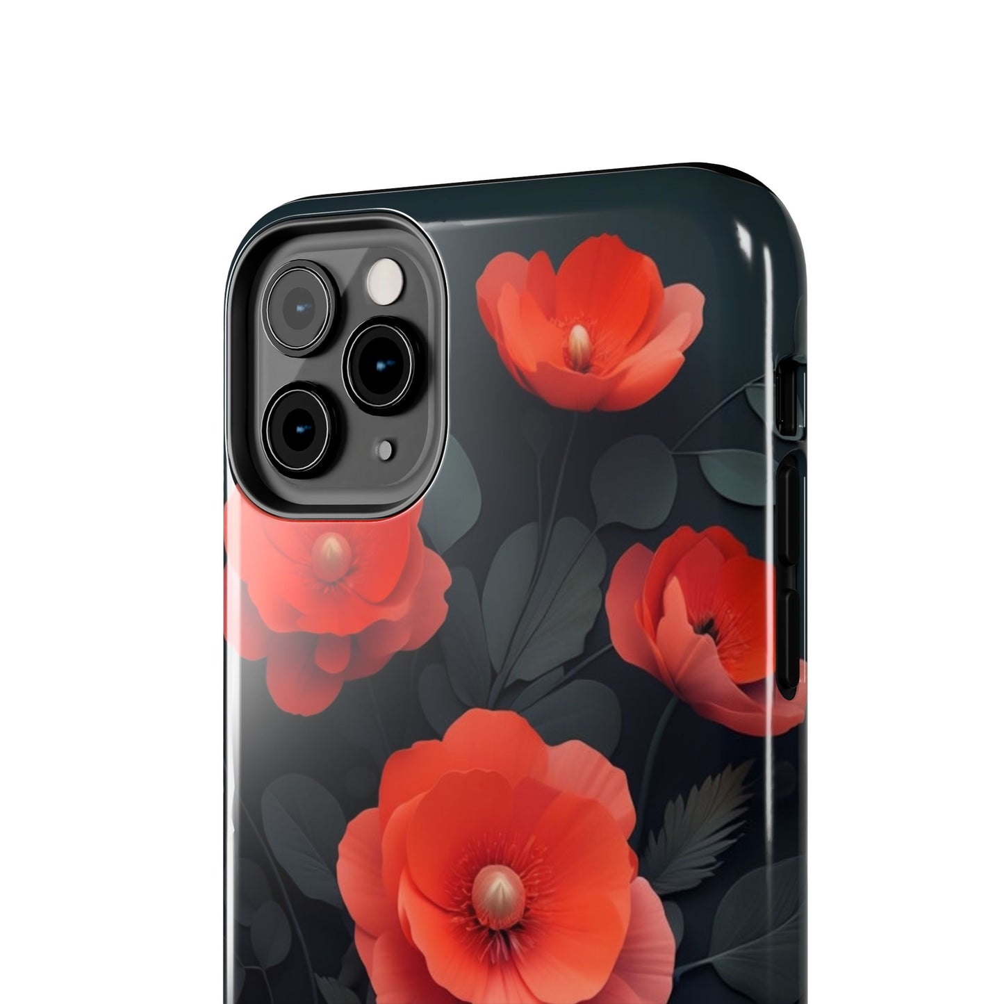 Vibrant Floral Tough Phone Case - Durable Protection with Gorgeous Red Poppies for iPhones & Androids πΊπ±