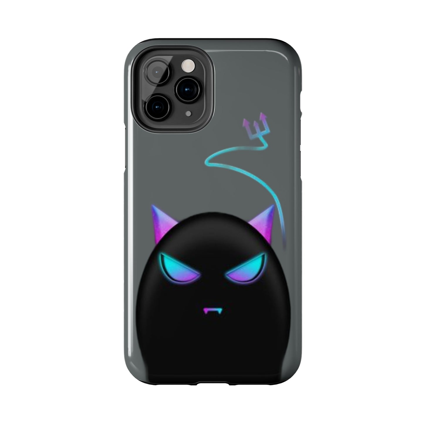 Demonic Cat Tough Phone Case - Cute & Edgy Phone Protection for Cat Lovers