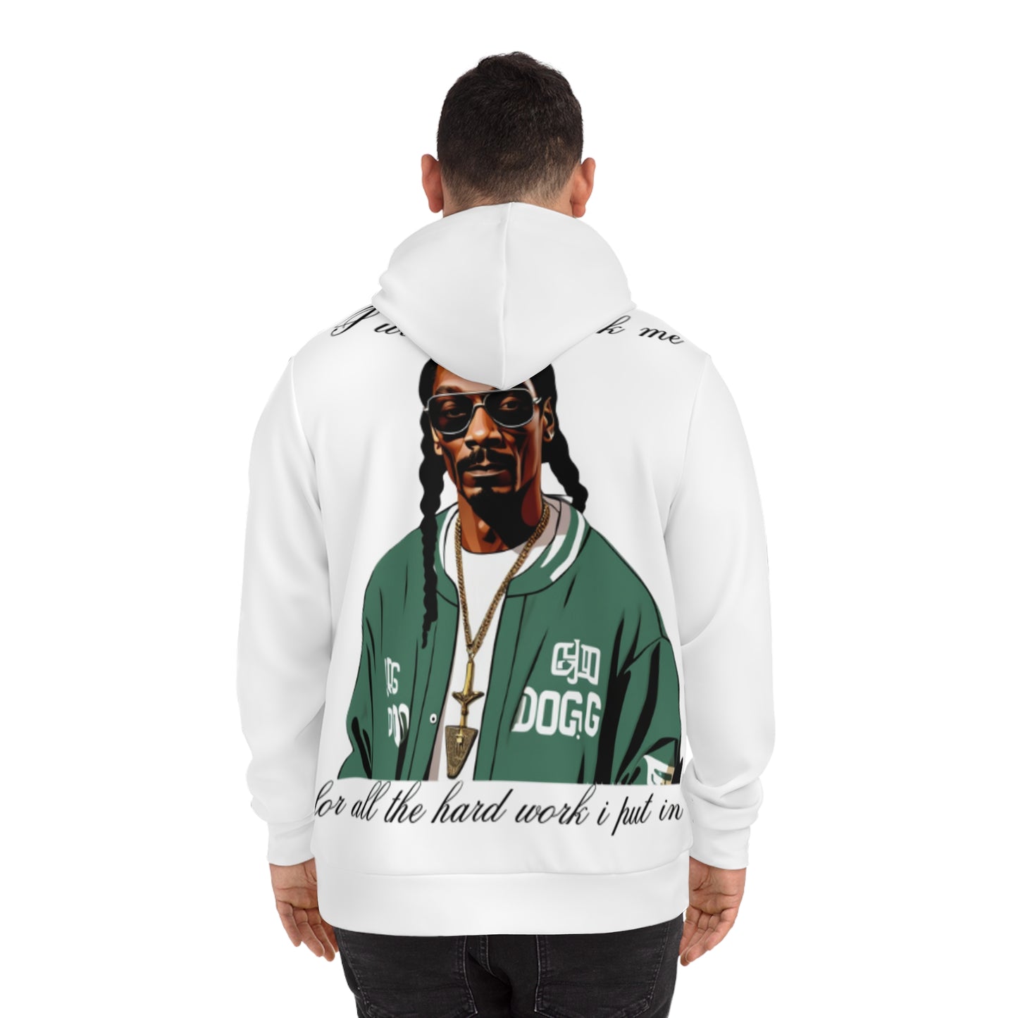 Frosted Pearl White Hoodie for Men – Snoop Doggy Dogg Inspired West Coast Clothing