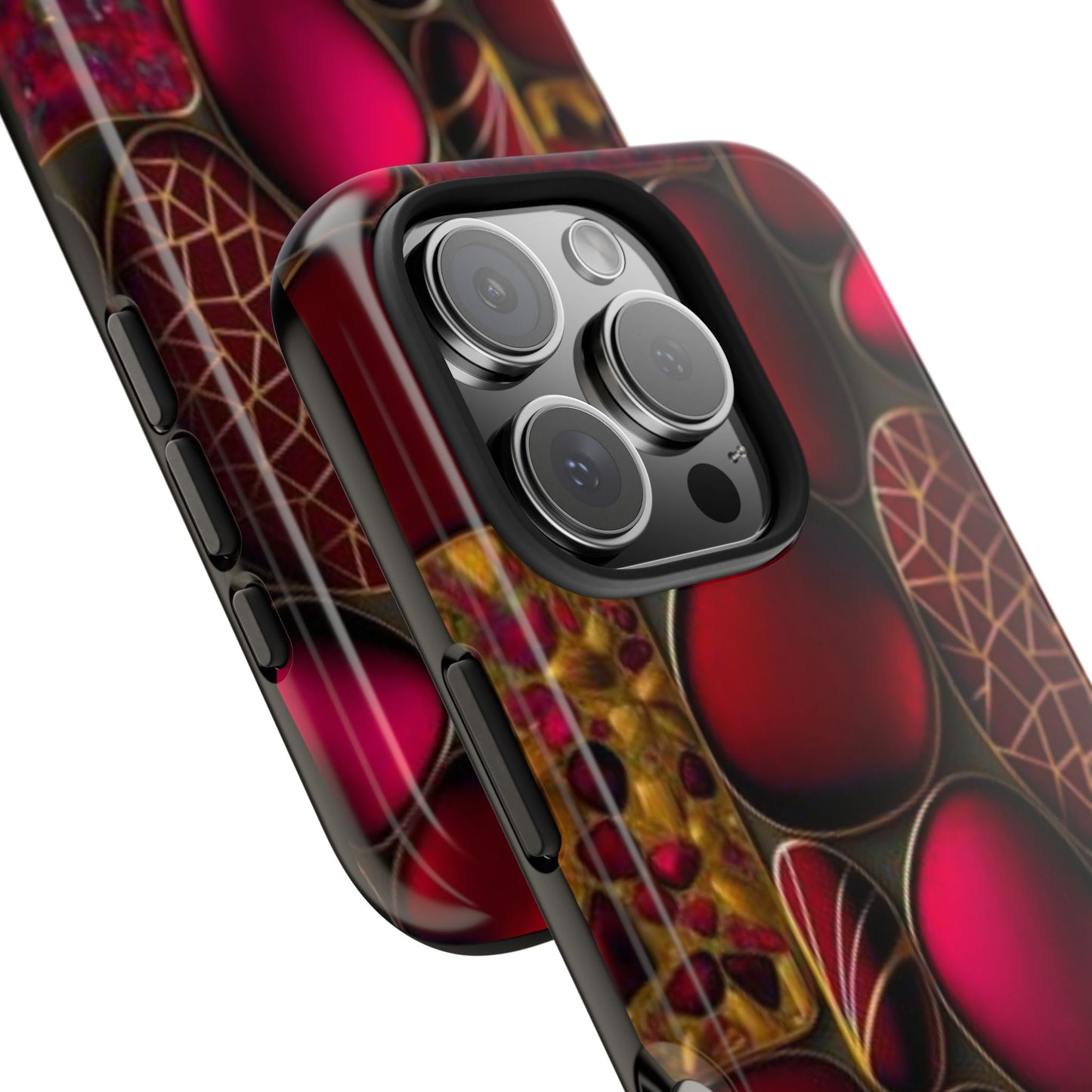 🔴 Tough Phone Cases – Red Stones Design for iPhone & Android – Durable Protection & Stylish Look