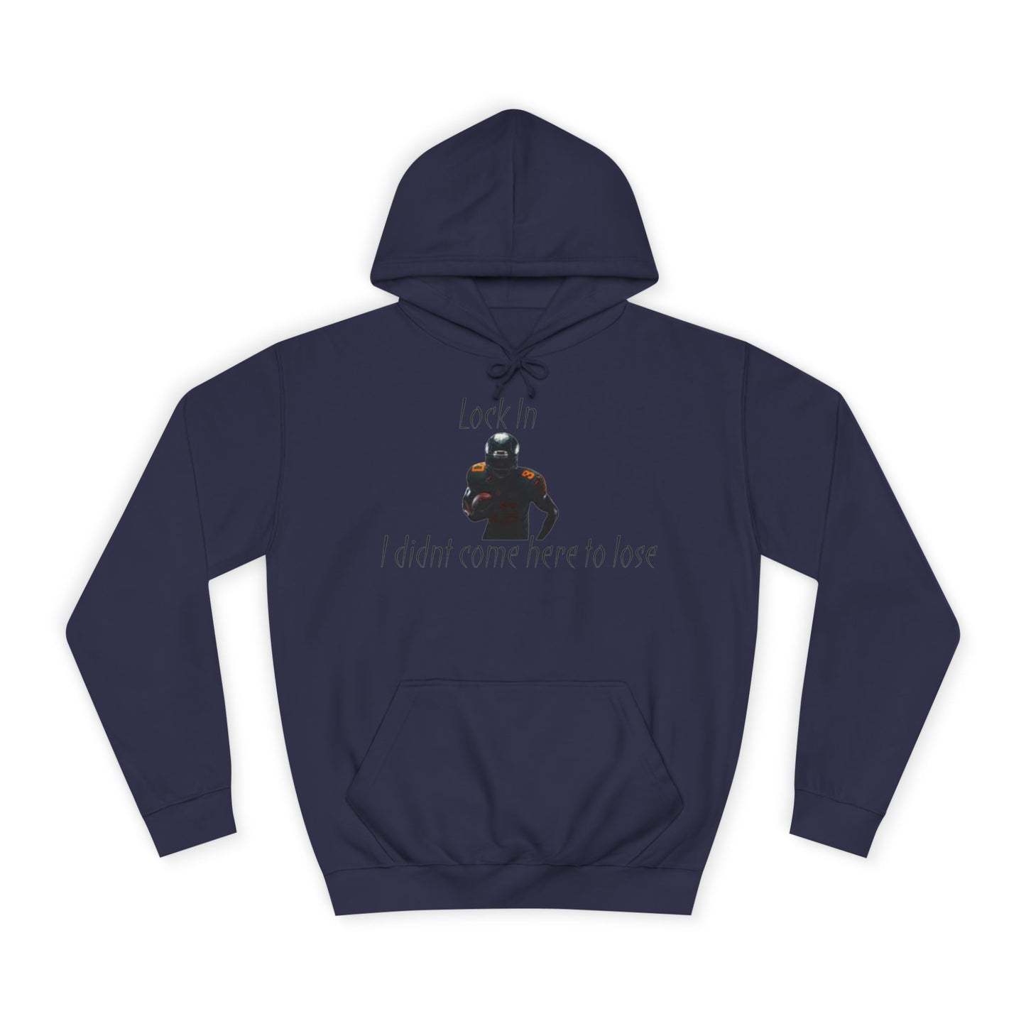 Glacier White Men’s NFL Hoodie – "Lock In" Football Edition Sweatshirt with Drawstrings & Kangaroo Pocket