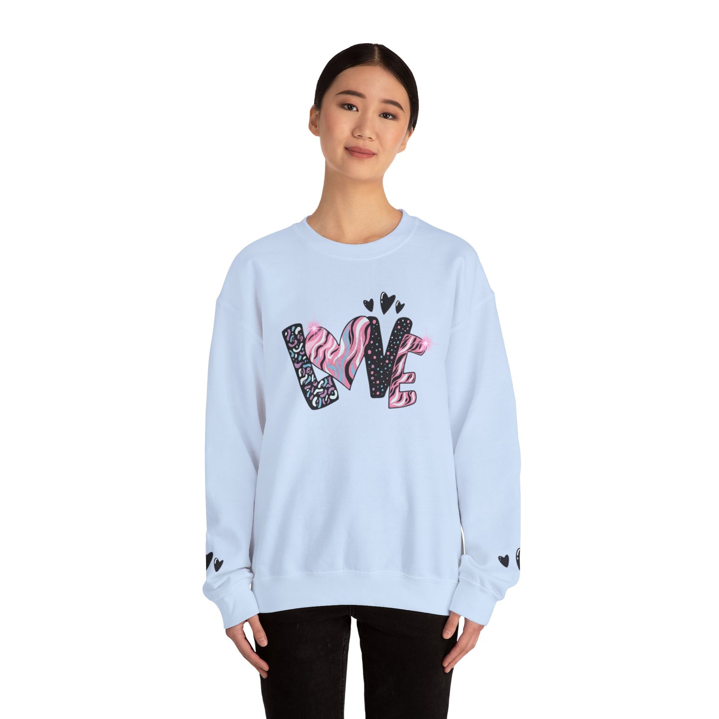 Rosy Glow Pink Sweatshirt for Women – Everyday Cozy Heart Design Pullover