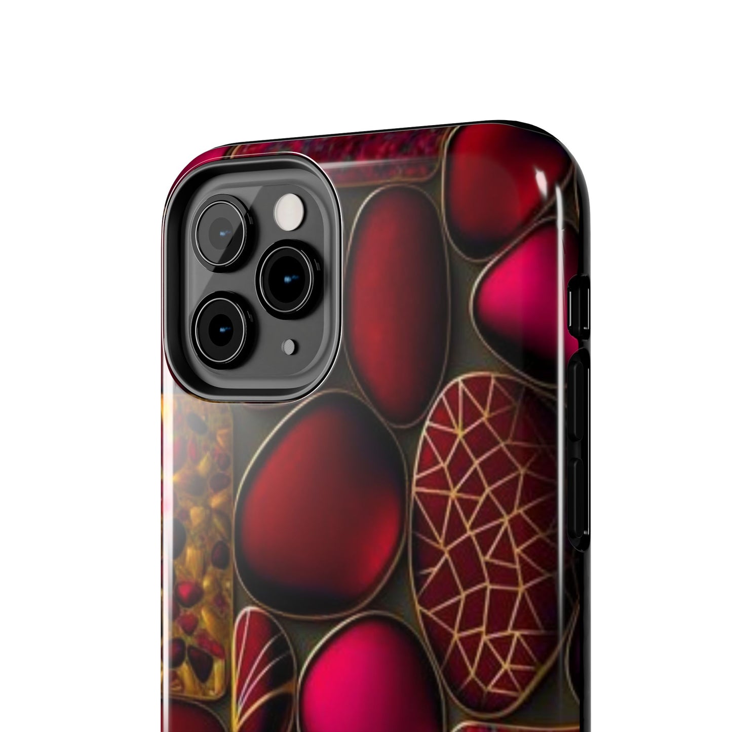 🔴 Tough Phone Cases – Red Stones Design for iPhone & Android – Durable Protection & Stylish Look