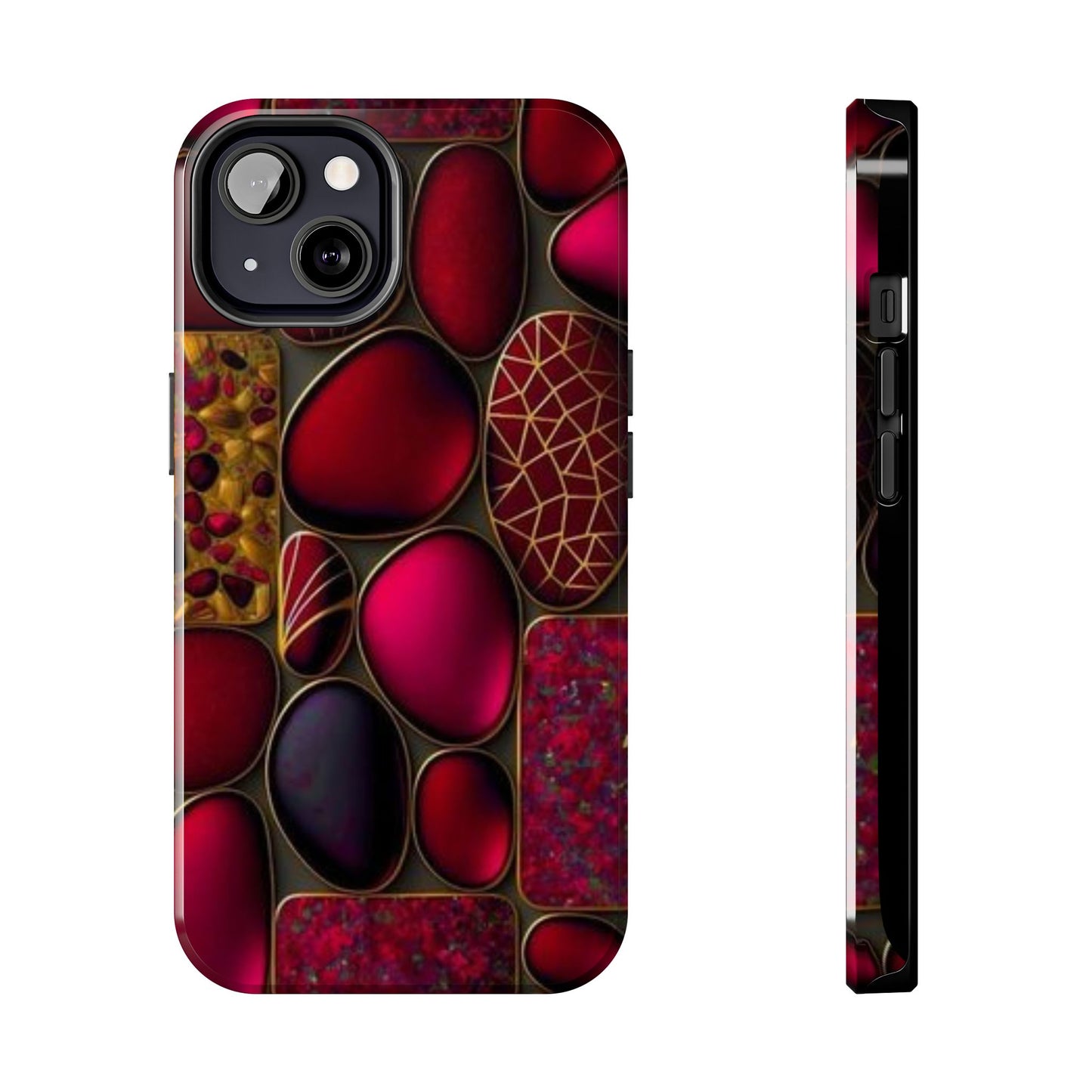 🔴 Tough Phone Cases – Red Stones Design for iPhone & Android – Durable Protection & Stylish Look